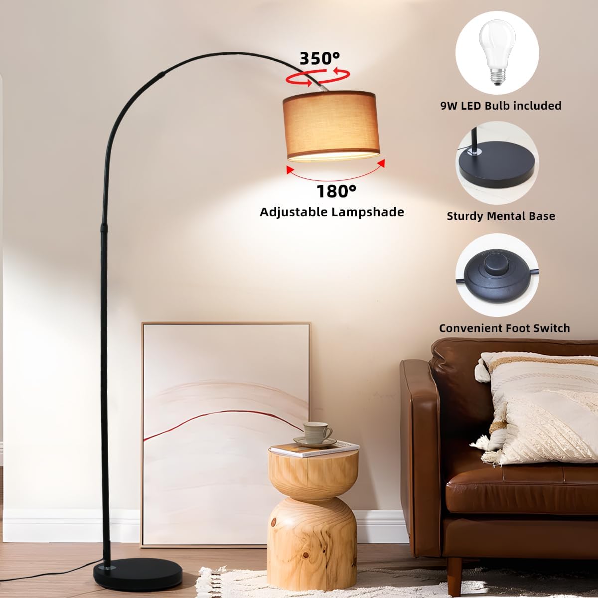 ANTNELICHT LUNA Lampada da Terra ad Arco Vintage - immagine 7