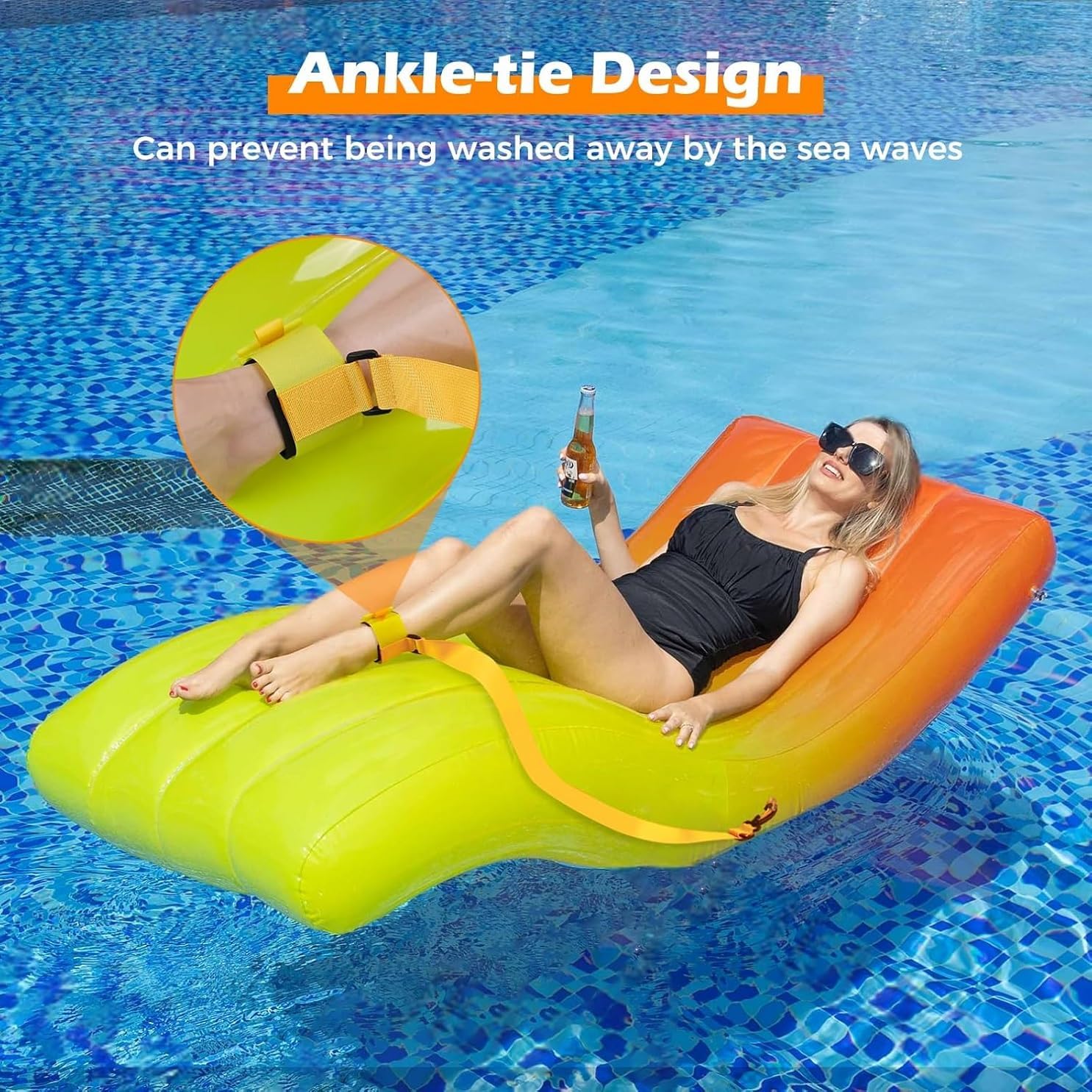 Set Sedie Gonfiabili da Piscina con Portabicchieri - immagine 6