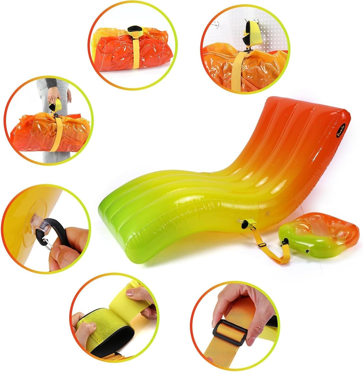 Set Sedie Gonfiabili da Piscina con Portabicchieri - immagine 7