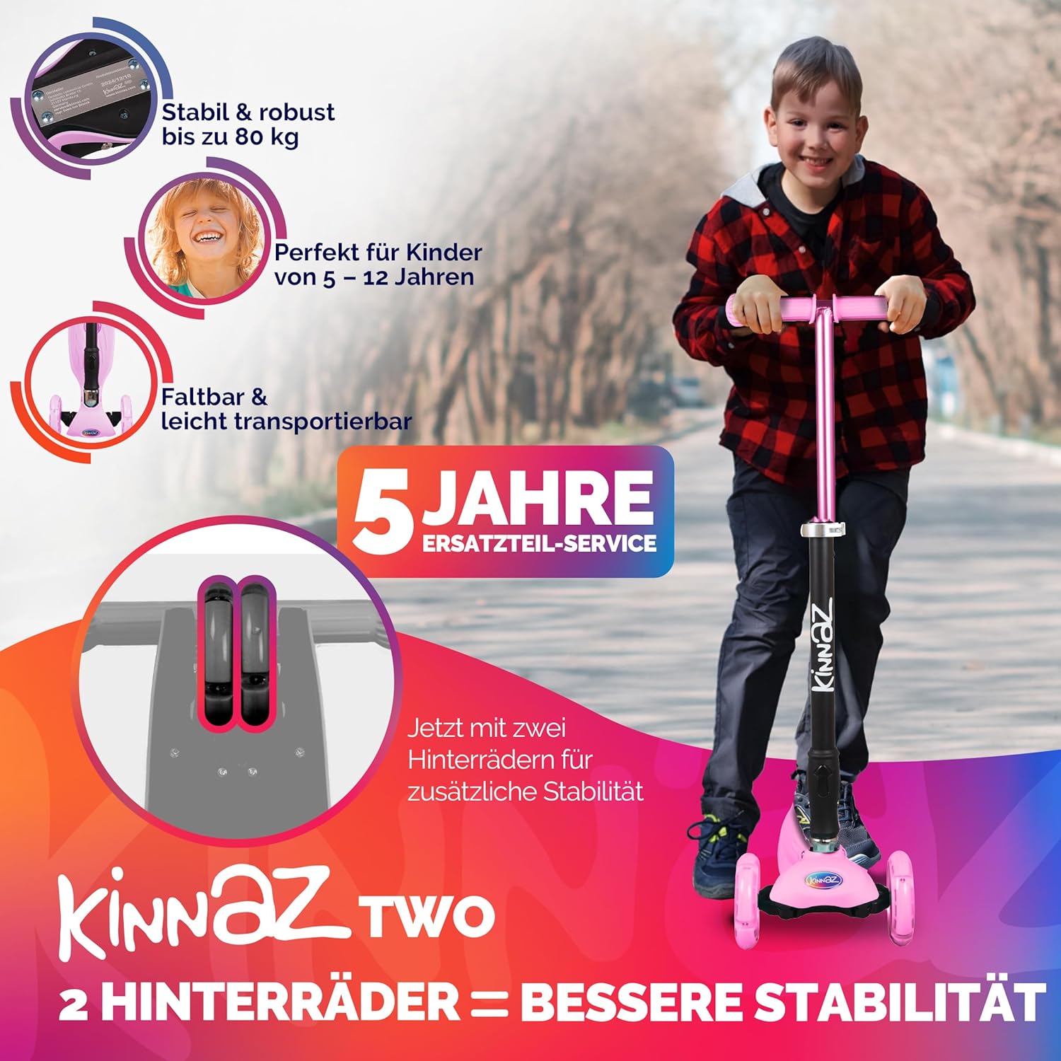 Kinnaz Two - Scooter Pieghevole per Bambini - immagine 2