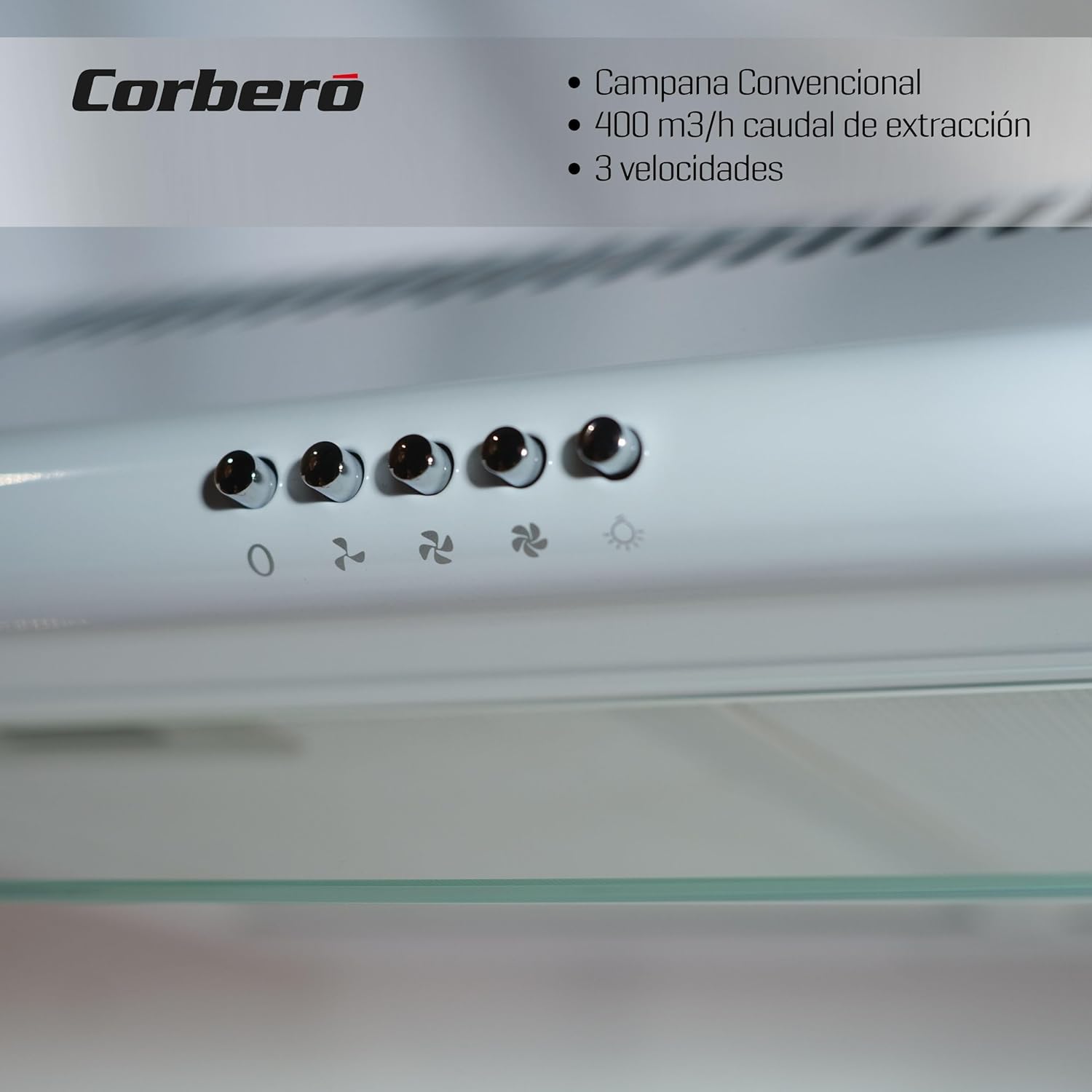 Corberó SELATI640W Campana Convenzionale 60cm, Bianco - immagine 2