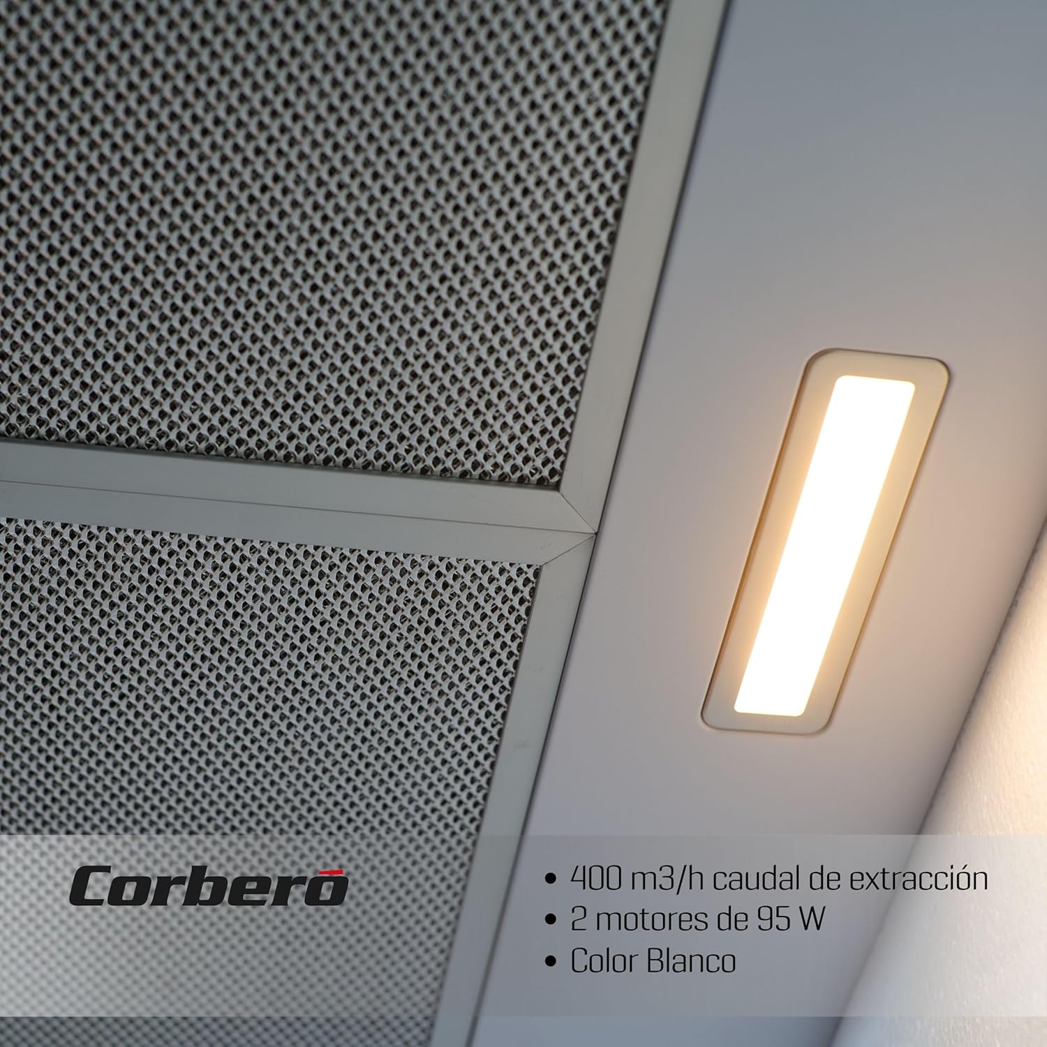 Corberó SELATI640W Campana Convenzionale 60cm, Bianco - immagine 5
