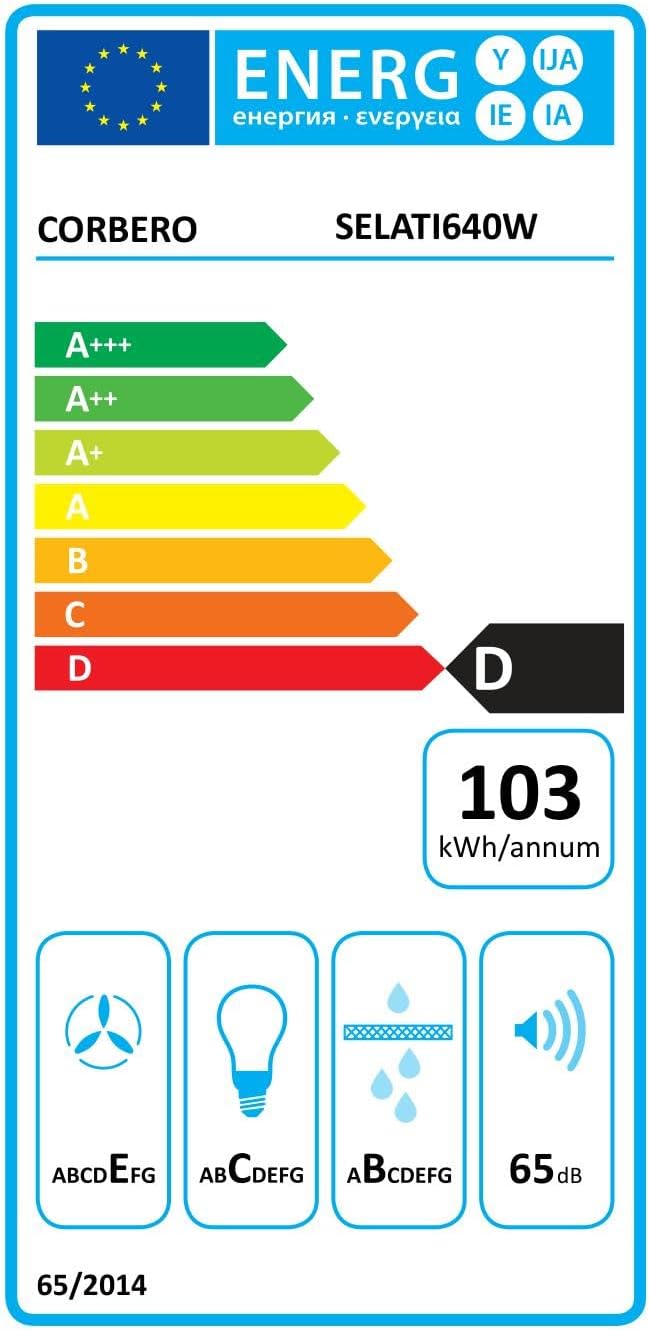 Corberó SELATI640W Campana Convenzionale 60cm, Bianco - immagine 6
