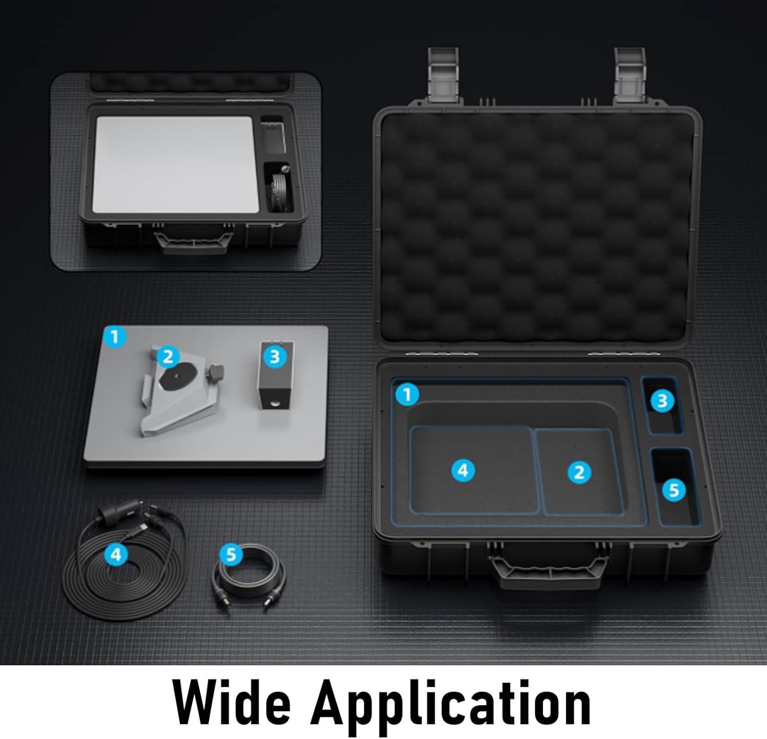 Asixxsix Custodia Rigida Impermeabile per Kit Mini Piatto - immagine 2