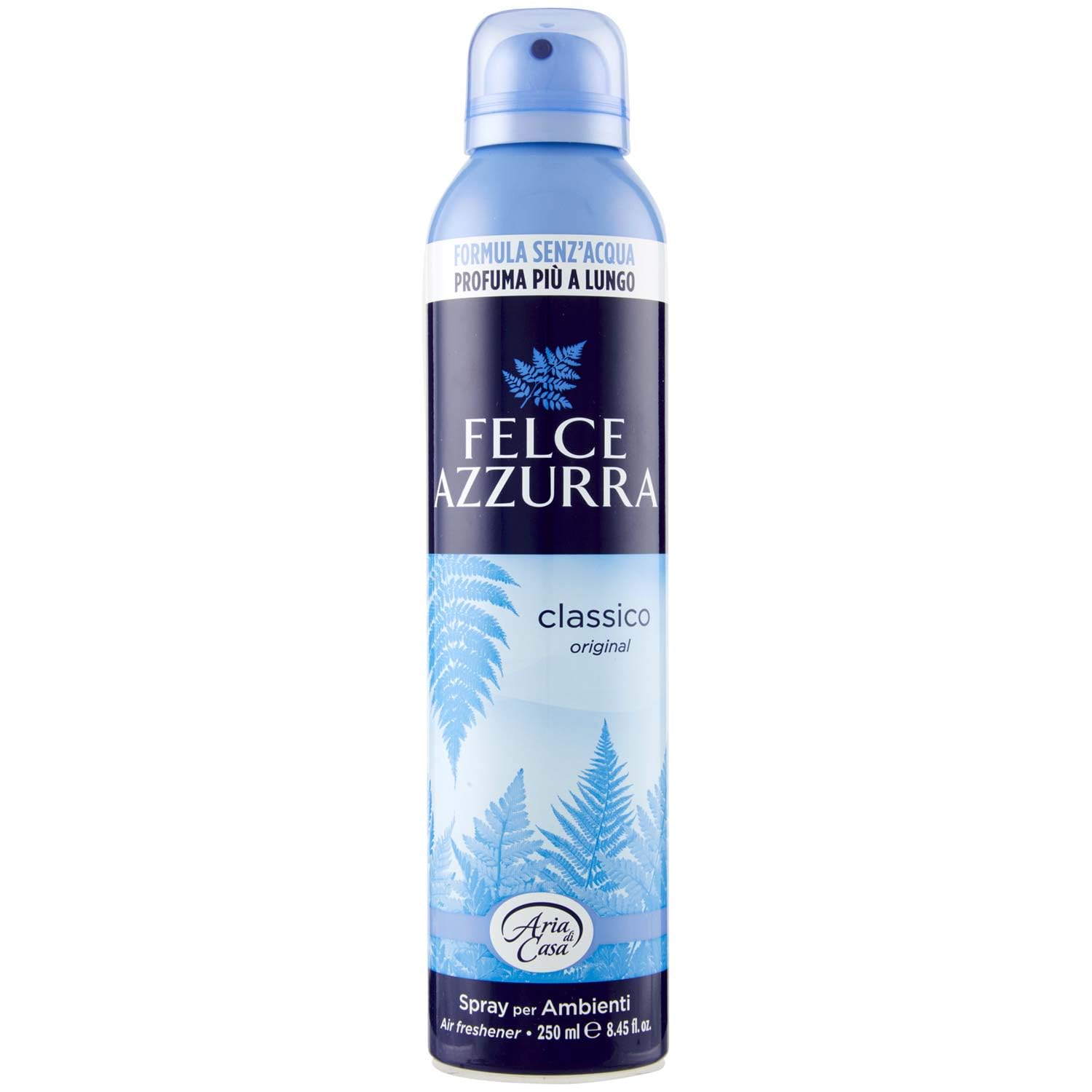 Felce Azzurra - Profumatore per Ambienti Spray Classico a Lunga Durata, Deodorante Ambiente senza Acqua dal Profumo Intenso Istantaneo, Profumatore Ambiente Casa Zero Aloni, Profumatori 250 ml