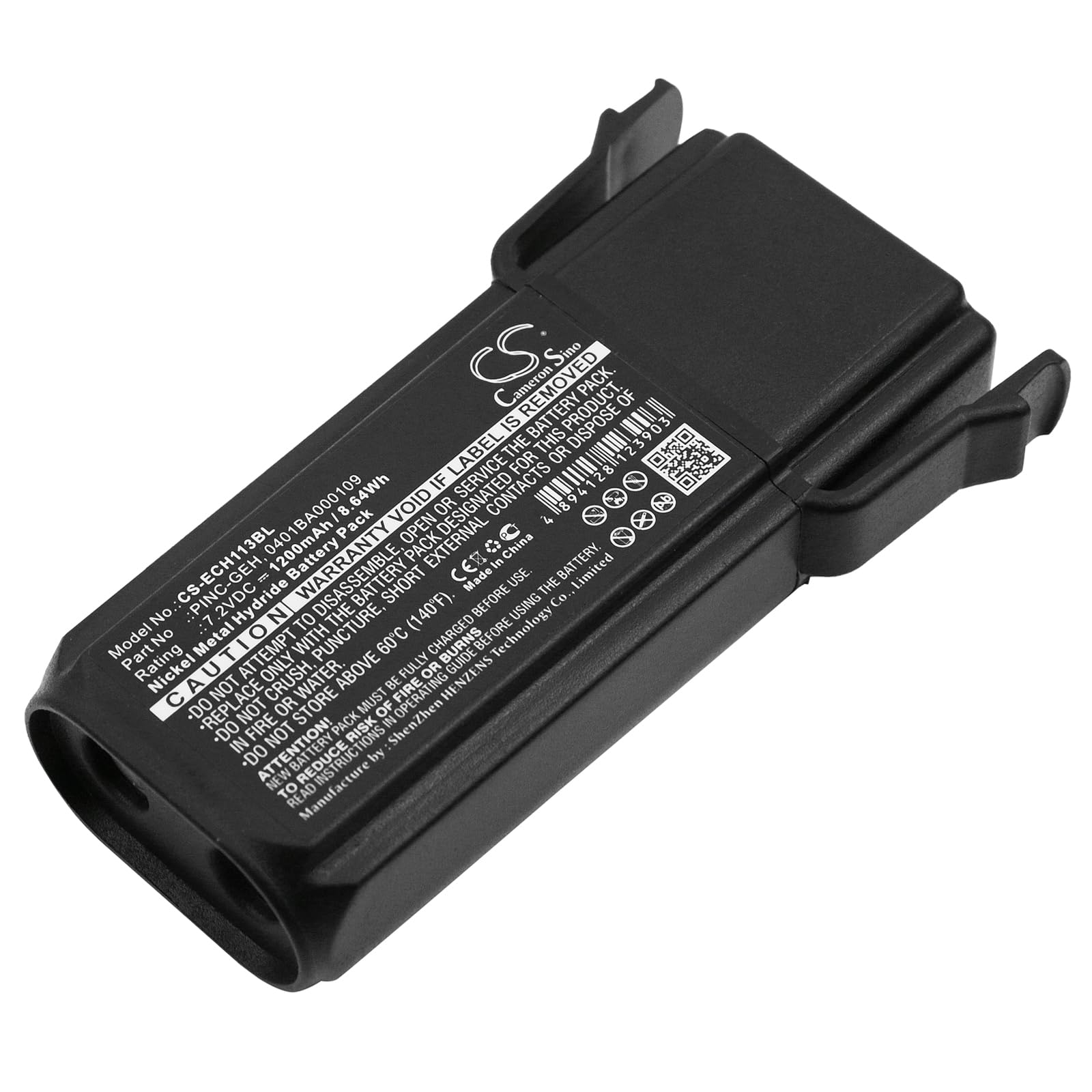 Techtek Batterie 1200mAh per ELCA CONTROL-GEH-A