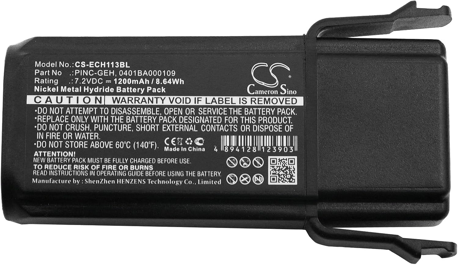 Techtek Batterie 1200mAh per ELCA CONTROL-GEH-A - immagine 2