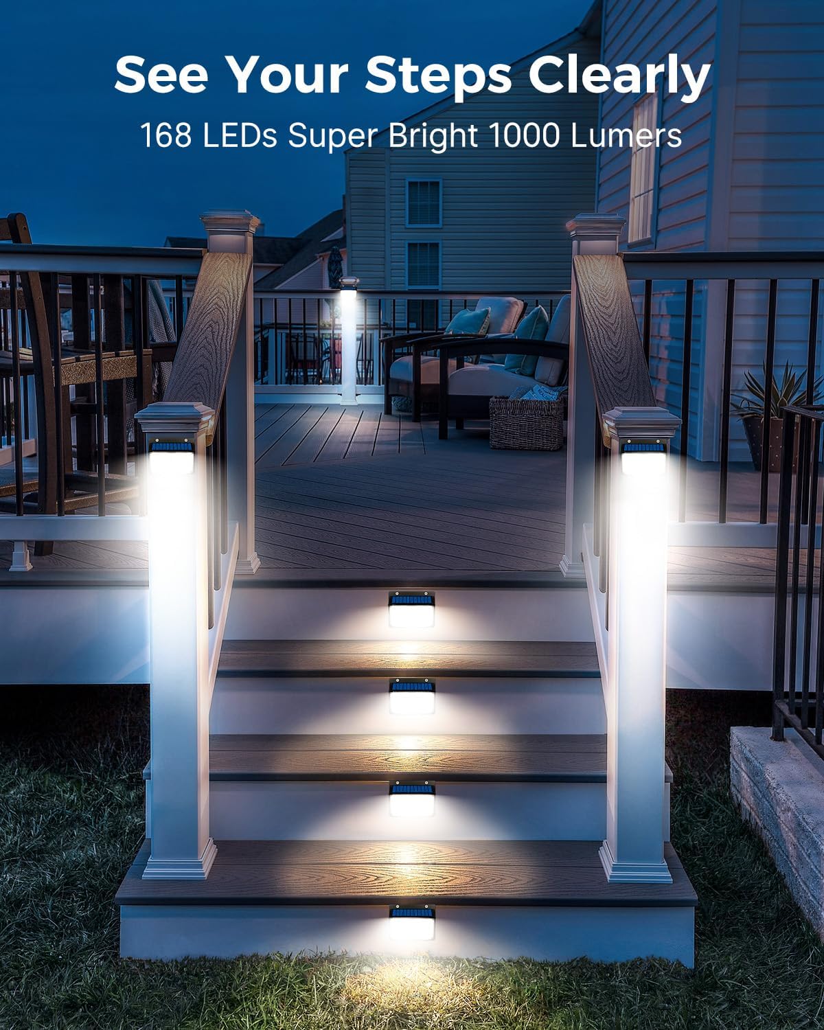 Nipify Luce Solare Led Esterno 168 LED (10 Pezzi) - immagine 2