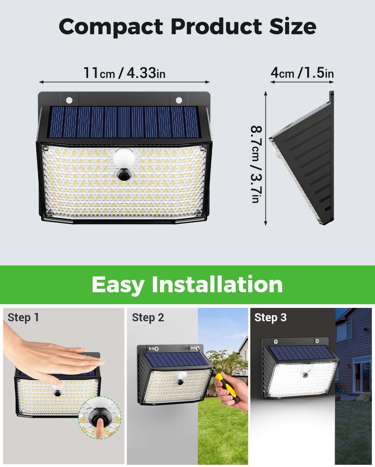 Nipify Luce Solare Led Esterno 168 LED (10 Pezzi) - immagine 8