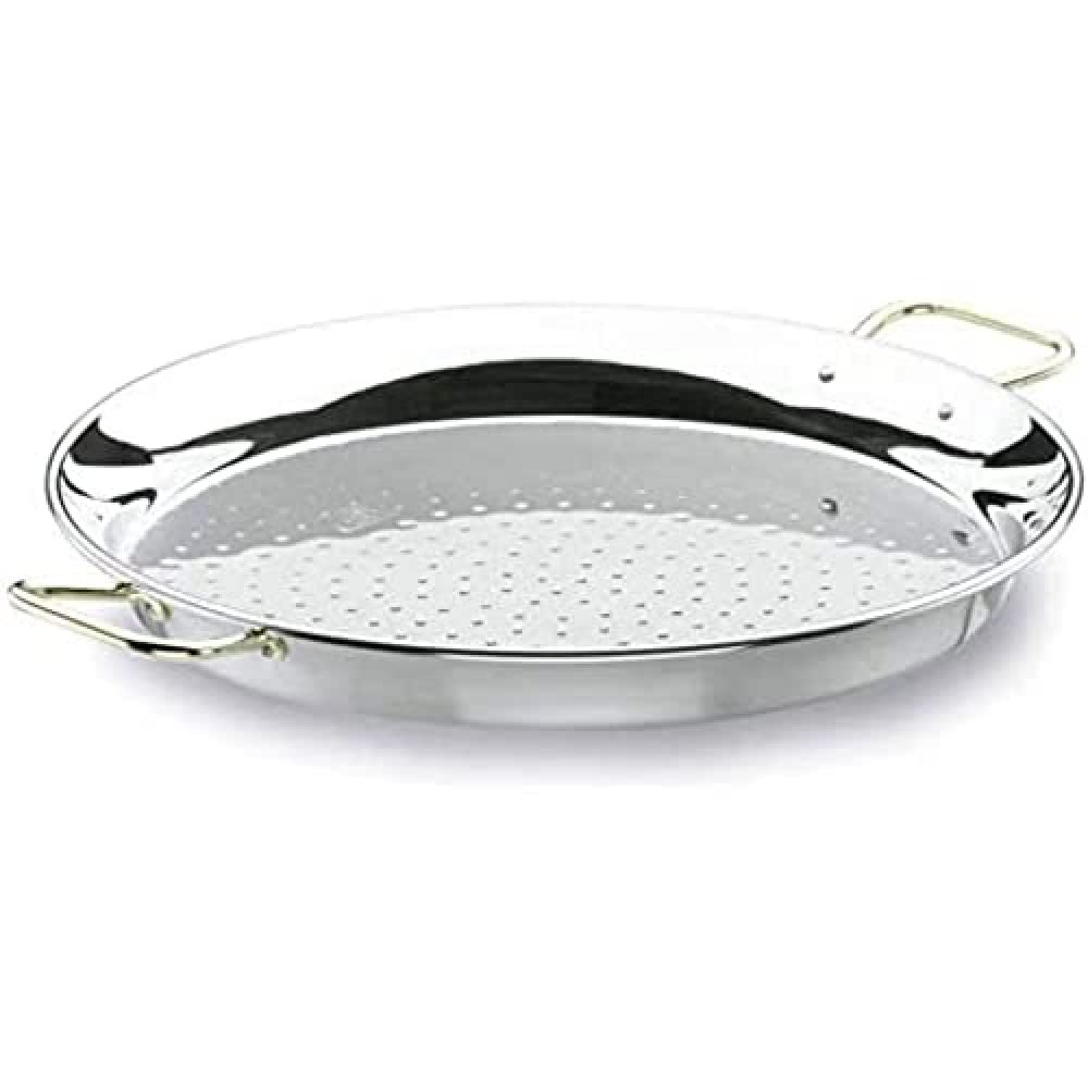 Lacor 60146- Padella per paella valenciana inox 46 cm