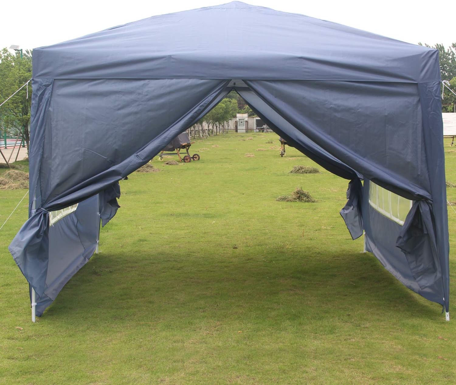 Ise Gazebo Pieghevole 3x3 Impermeabile UV50+, Grigio - immagine 8