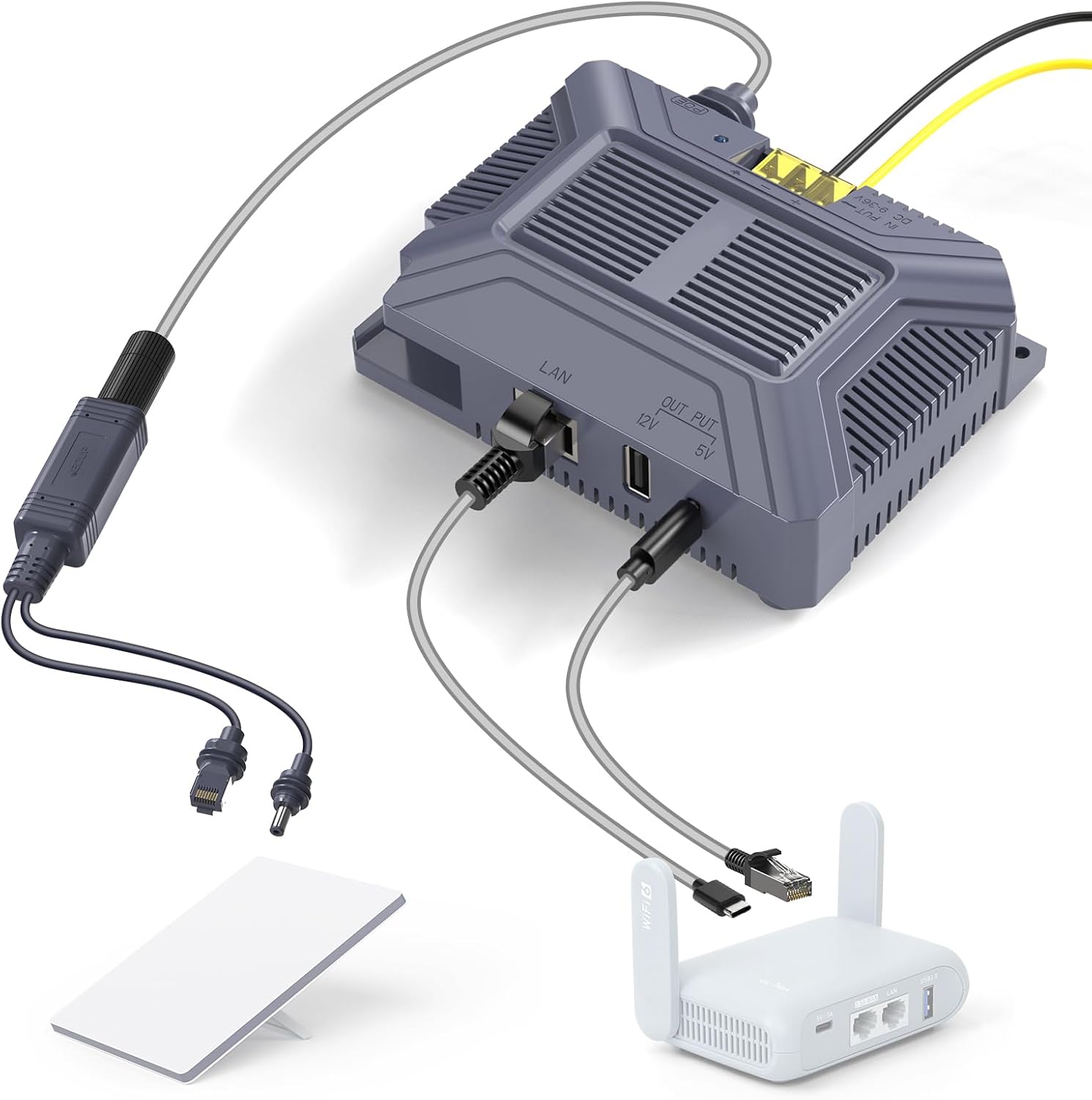 Edup Starlink - Mini Iniettore PoE e Splitter Ethernet - immagine 1