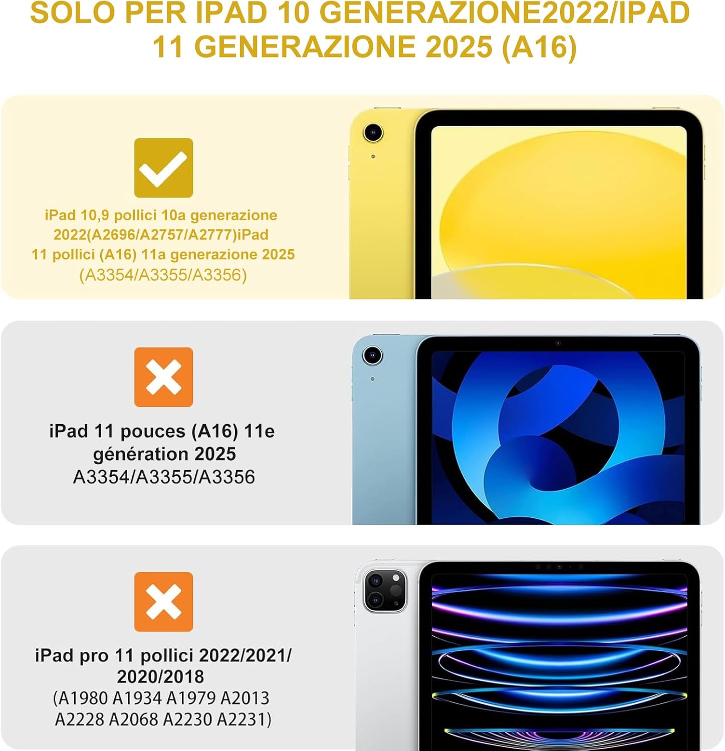 Iveoppe Tastiera iPad 10/11 Gen con Trackpad, Viola - immagine 2