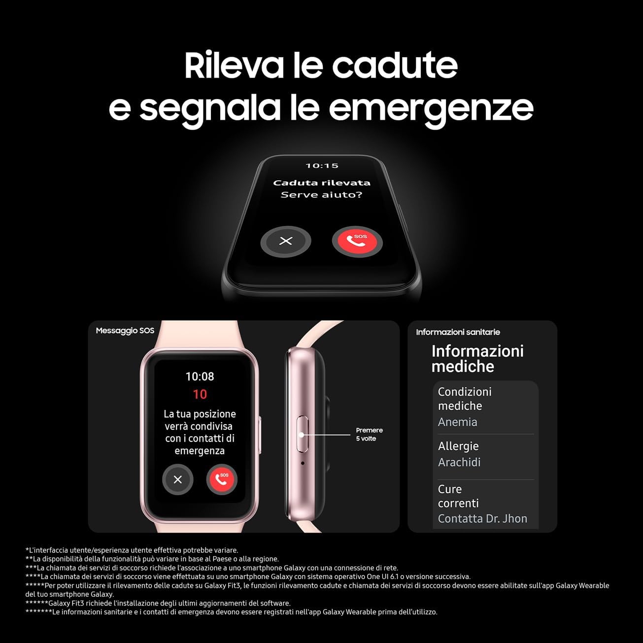 Samsung Galaxy Fit3 - Fitness Tracker, Pink Gold - immagine 7