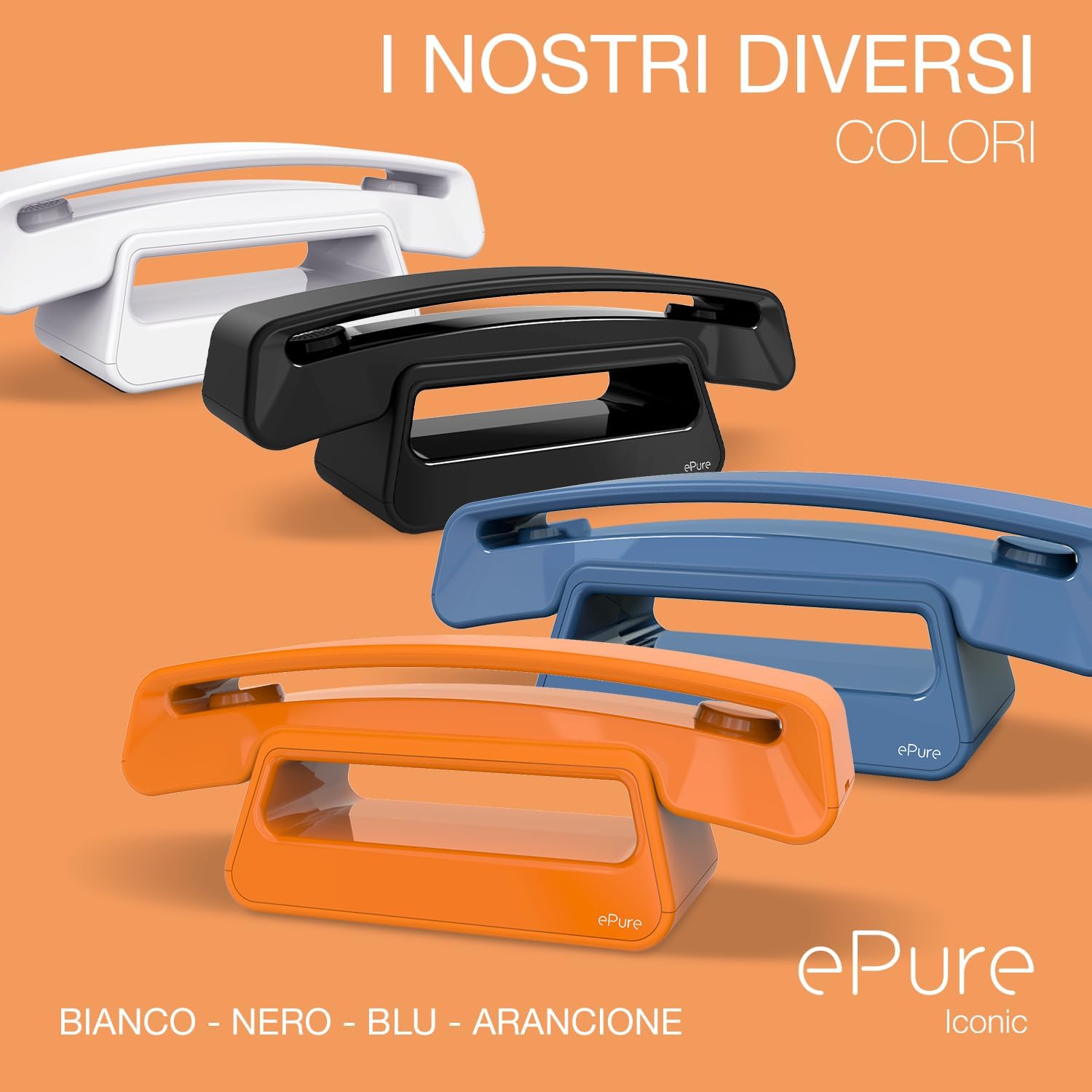 Alcatel ePure Iconic - Telefono Fisso Cordless DECT, Arancione - immagine 6