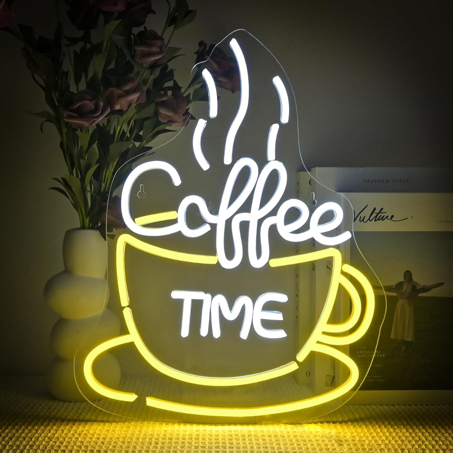 Signship Coffee Time - Targa Neon LED Decorativa