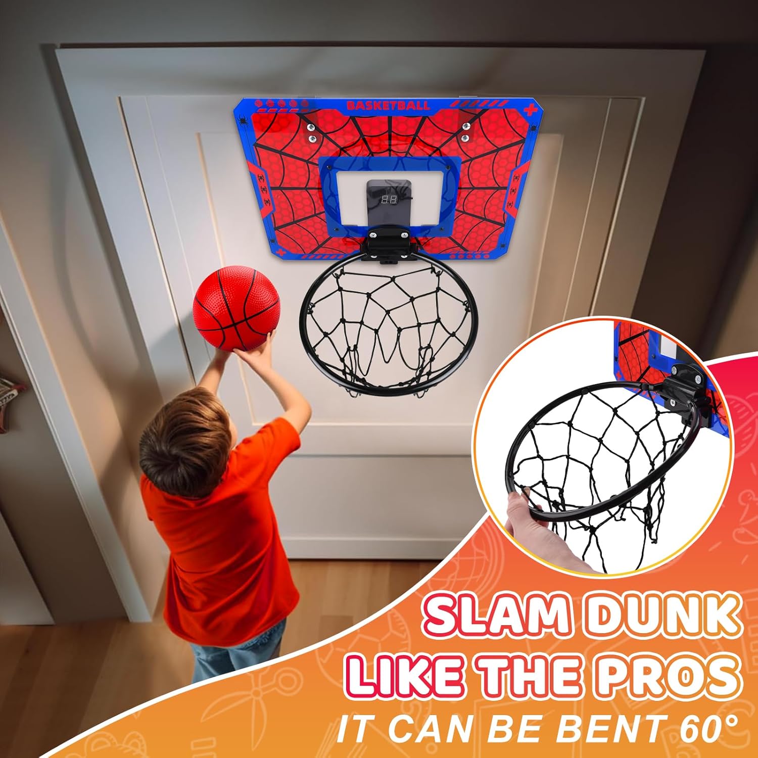 Auney Mini Canestro Basket da Camera con LED - immagine 3