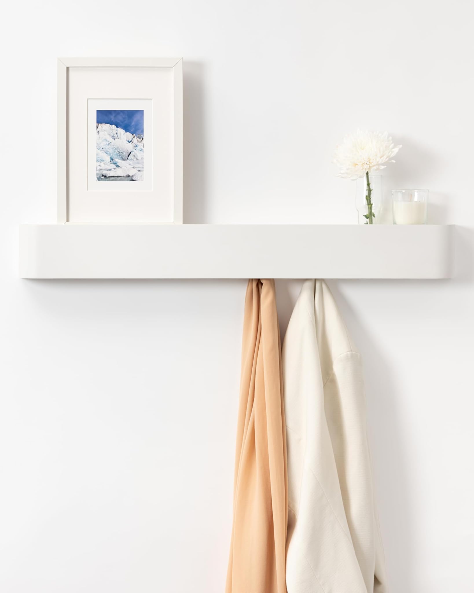 Kazai. Appendiabiti da Parete Legno 'Toke', Bianco