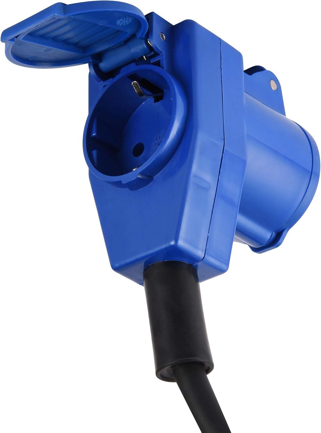 Electraline 92412 Prolunga Industriale In Gomma, Blu - immagine 6