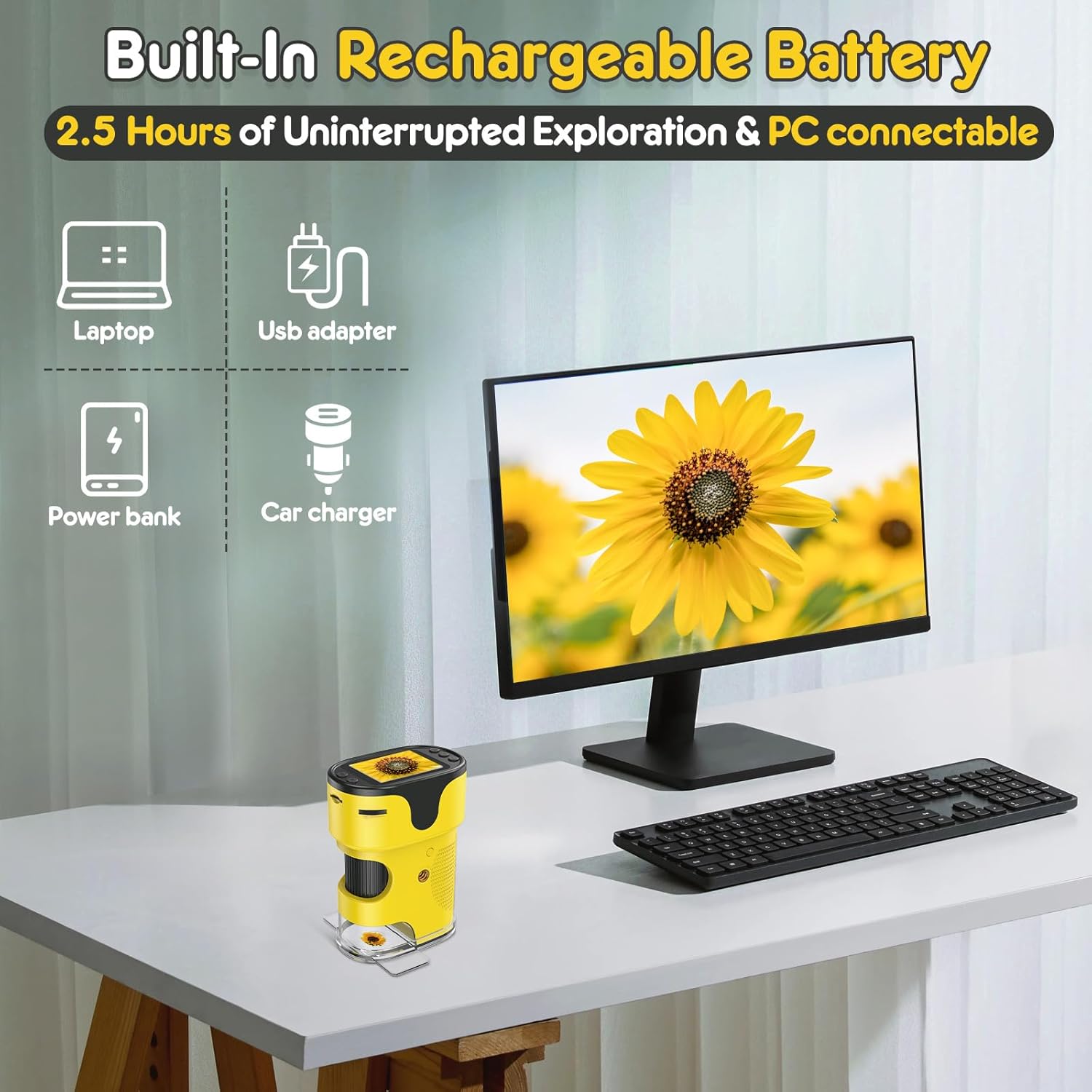 Microscopio Digitale Portatile 1000X per Bambini - immagine 4