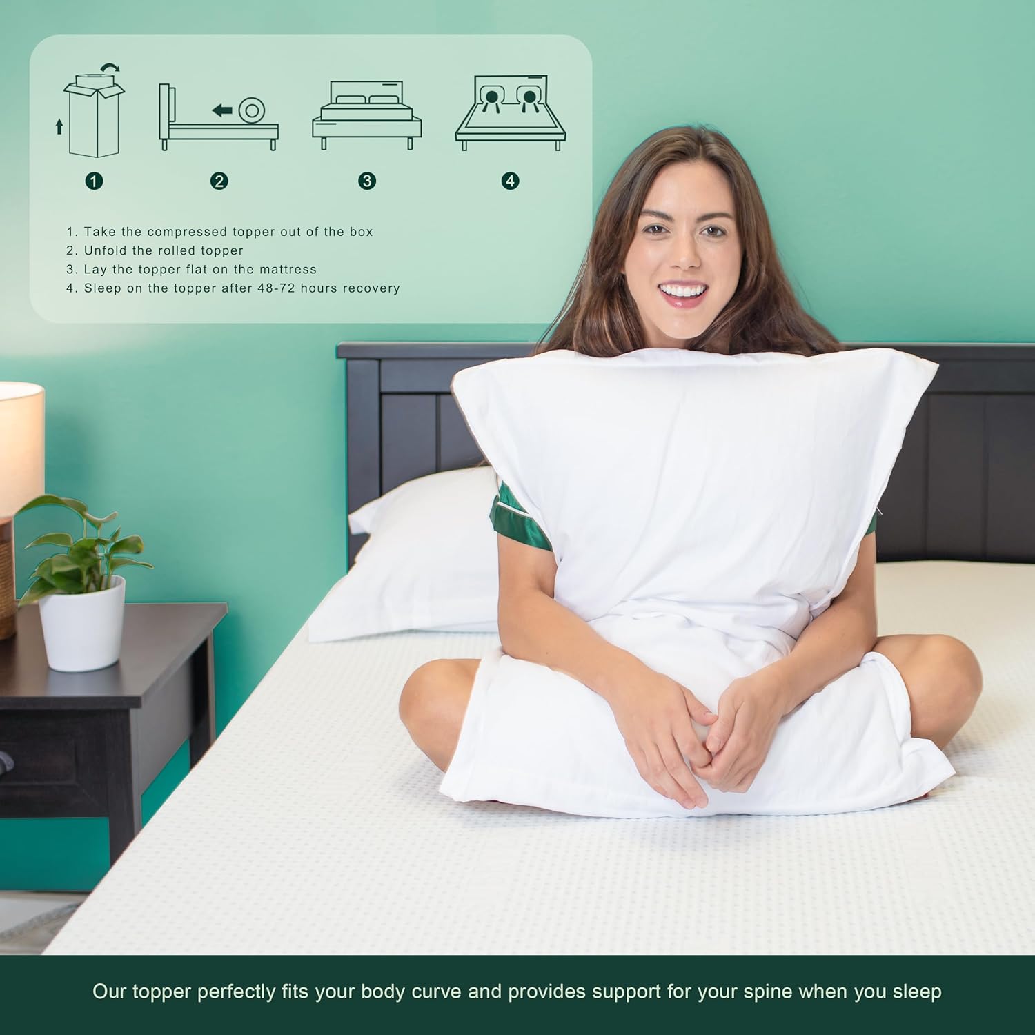 Chun Yi Topper Materasso Singolo Memory Foam 5 cm - immagine 8