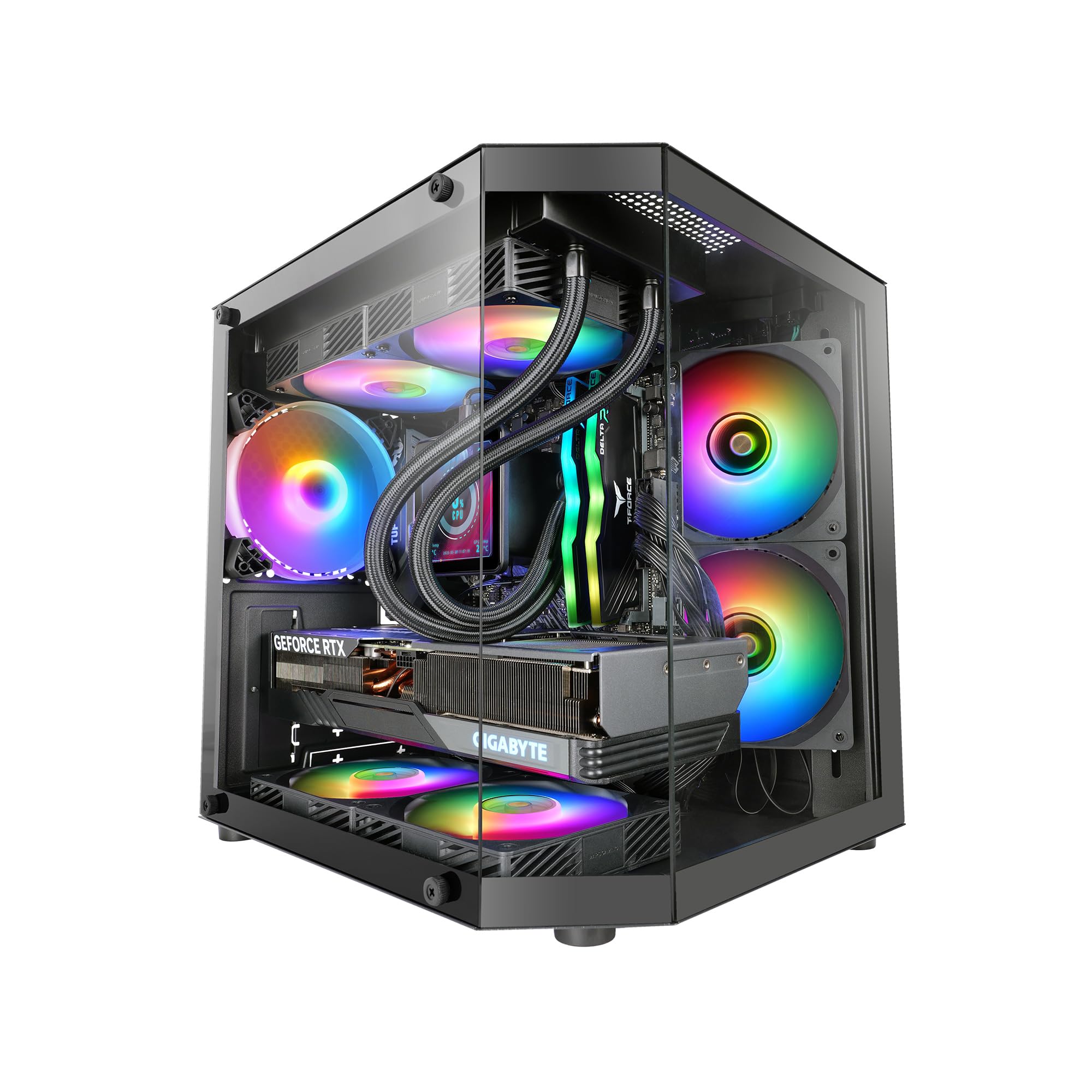 Mars Gaming MC-3TLITE - Case Gaming MicroATX, Nero
