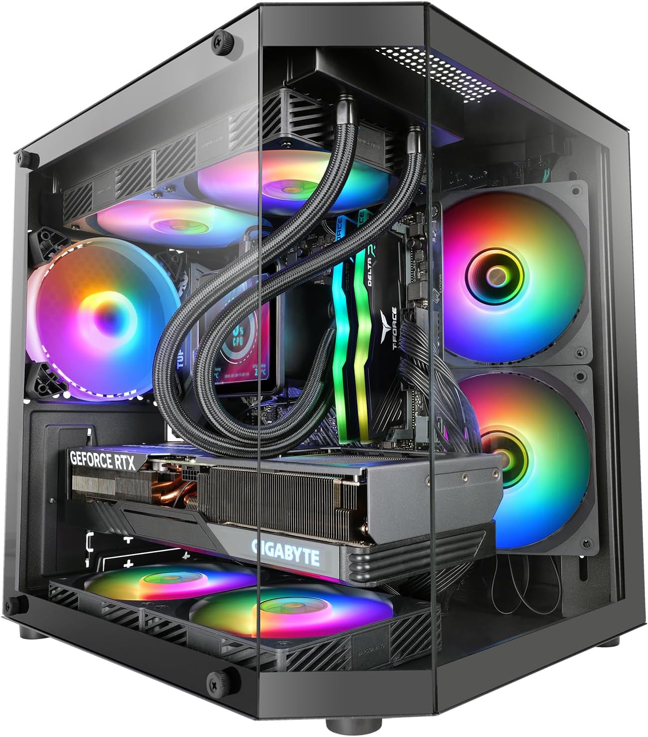 Mars Gaming MC-3TLITE - Case Gaming MicroATX, Nero - immagine 1