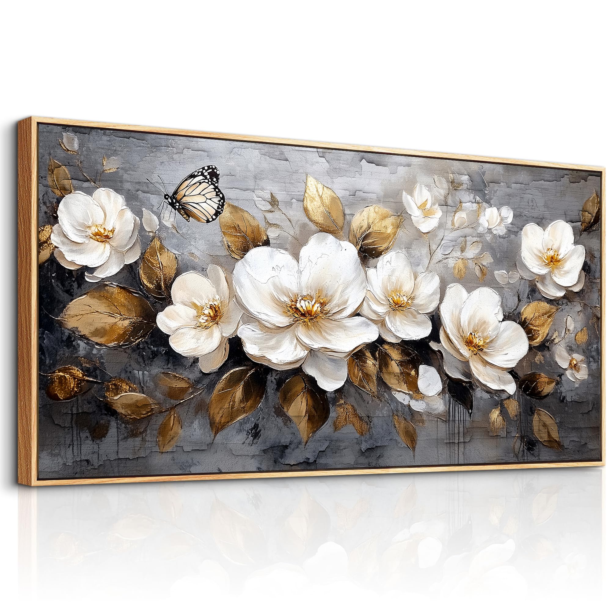 hyidecorart Quadri Moderni Soggiorno con Cornice Legno 60x120 cm