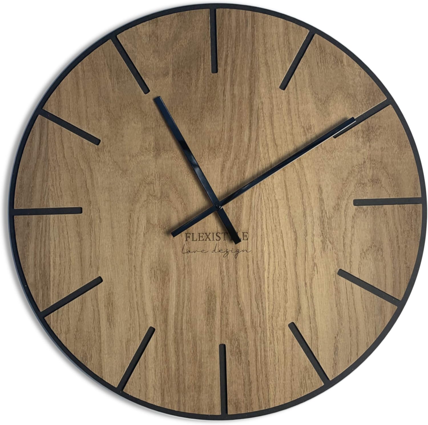 FLEXISTYLE Orologio da parete, nero, 60 cm