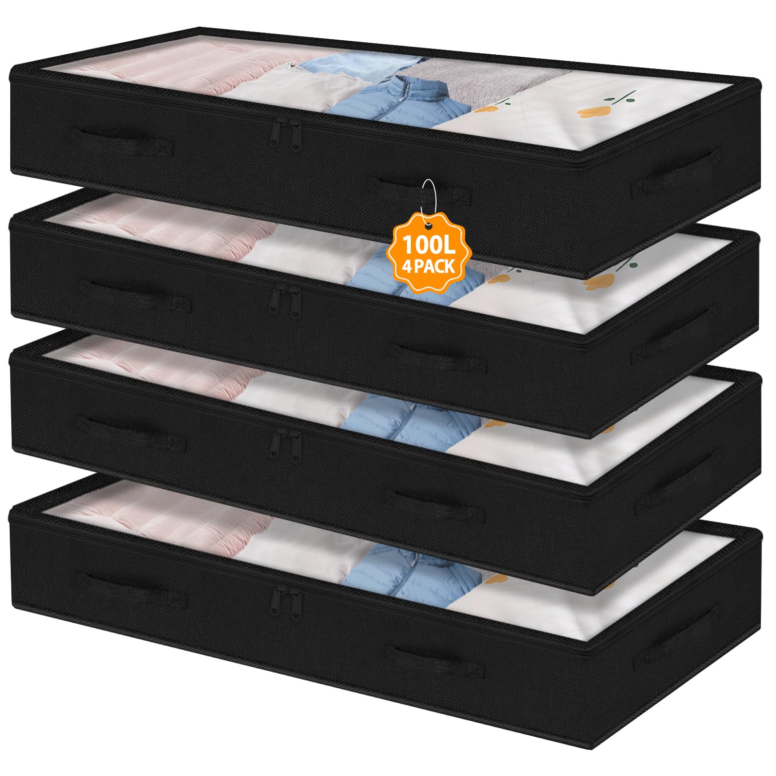 Mepure 4 Pezzi Contenitore Sottoletto 100L