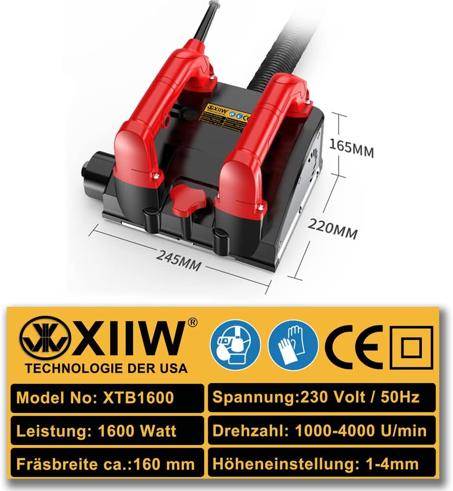 Fresa per calcestruzzo 1600W 4000 UPM - immagine 2