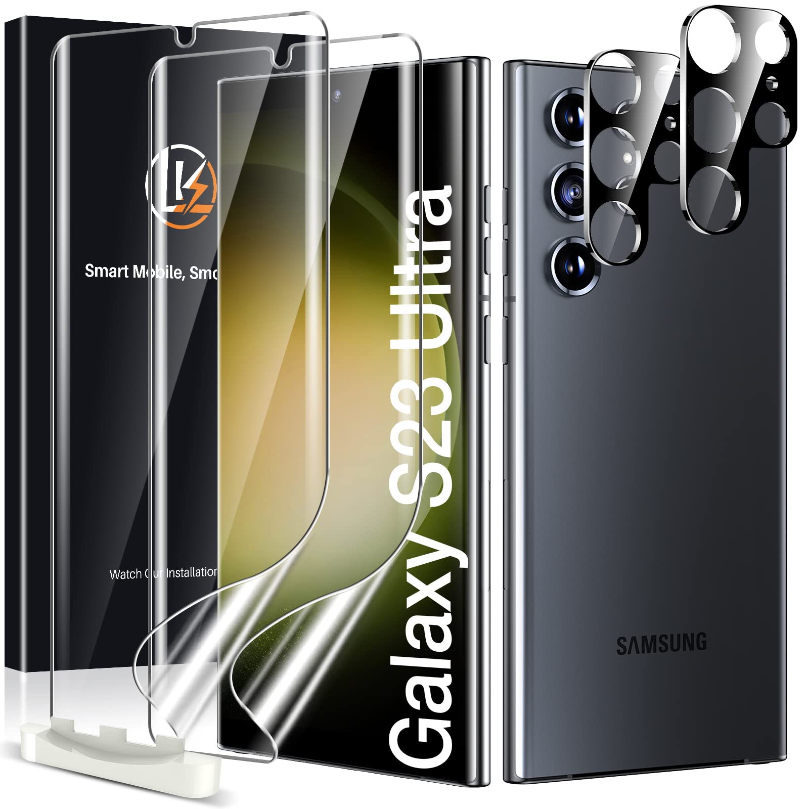 Lk Pellicola Compatibile Samsung Galaxy S23 Ultra 5G (2+2 Pezzi)