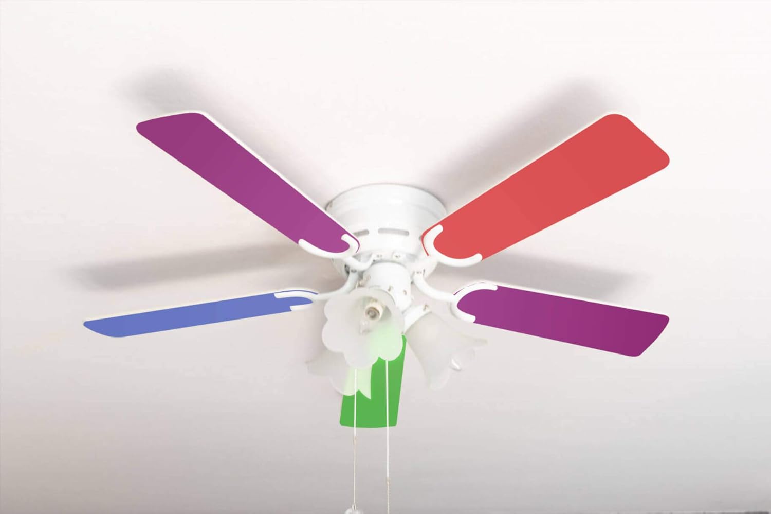 Pepeo Kisa Multicolor - Ventilatore da Soffitto Extra Piatto
