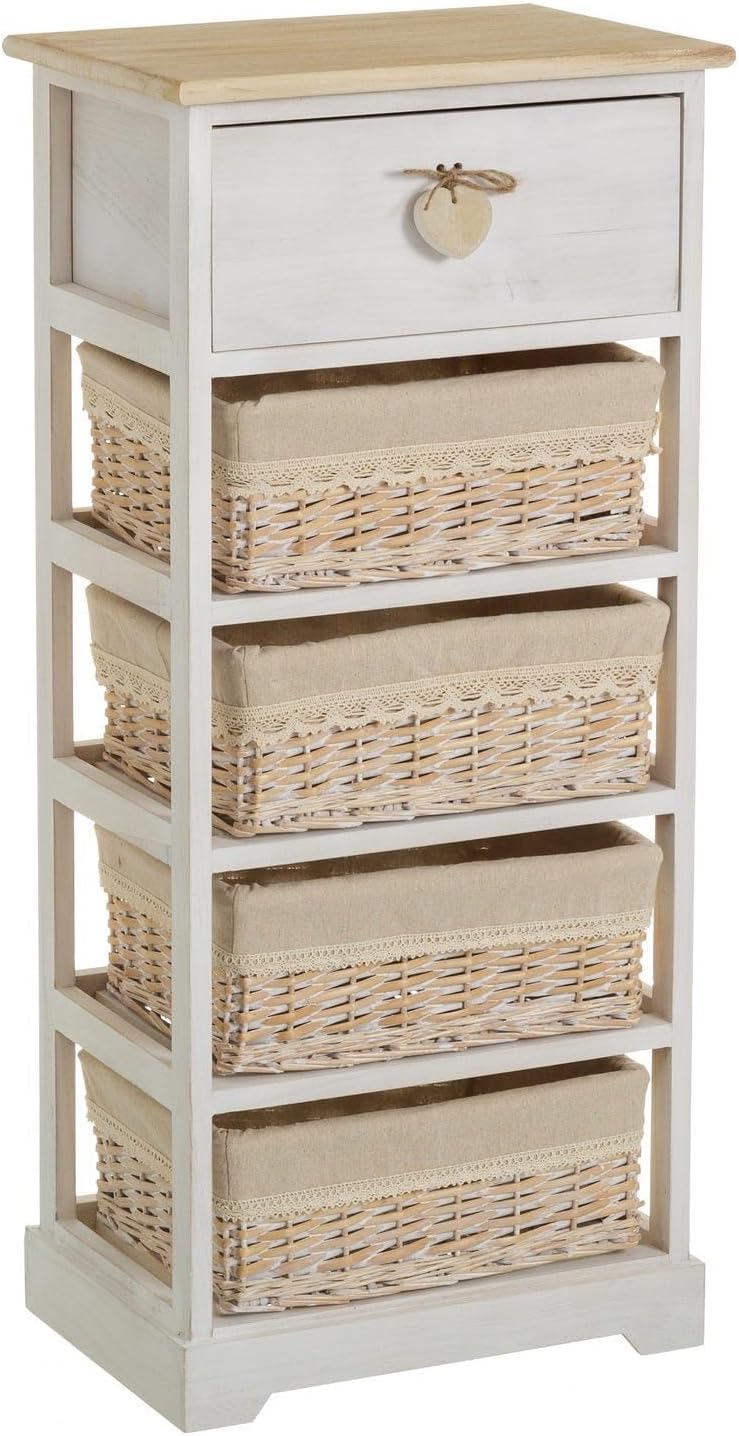 DRW Mobile Ausiliario con 1 Cassetto e 4 Cestini - immagine 1