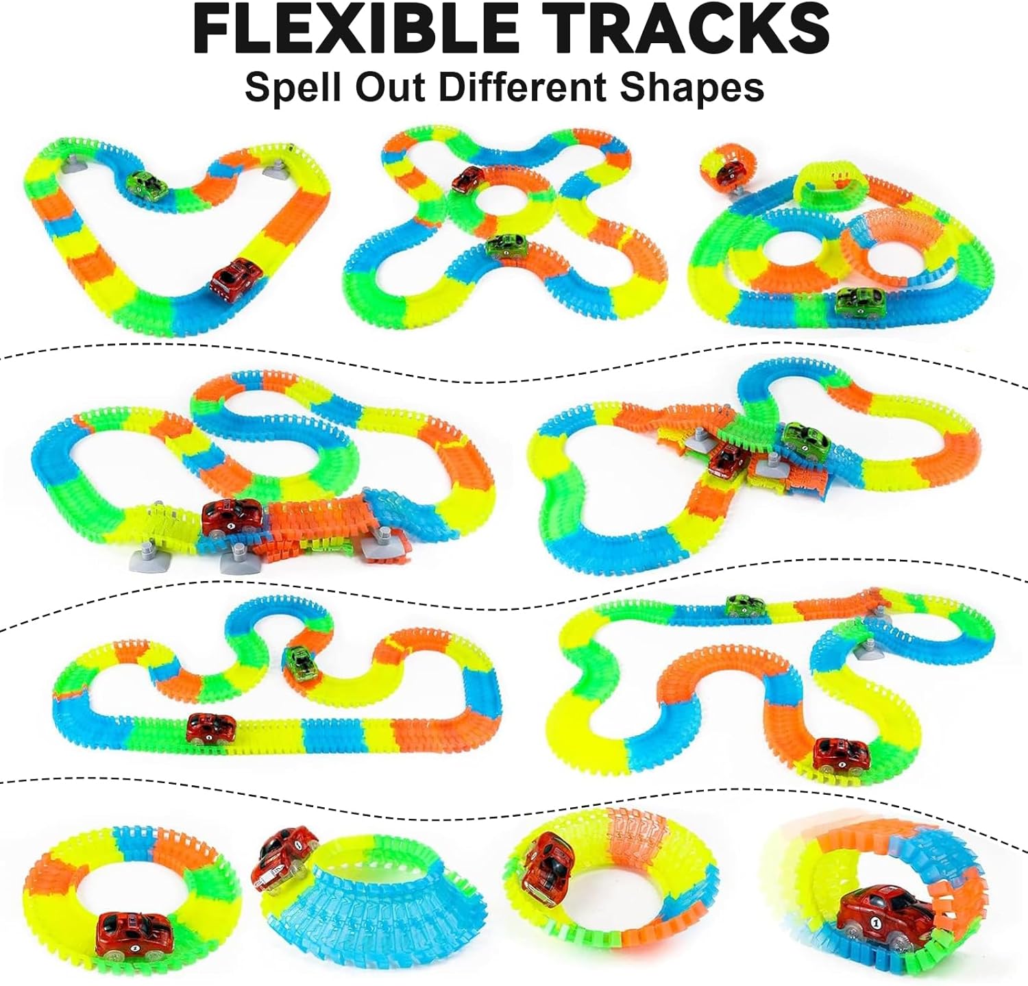 Pista Macchinine per Bambini 3-6 Anni 240 Pezzi - immagine 3