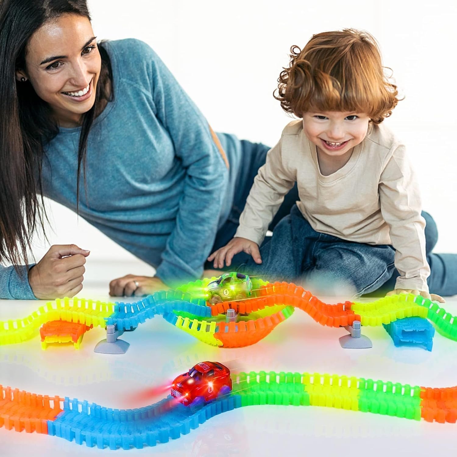 Pista Macchinine per Bambini 3-6 Anni 240 Pezzi - immagine 7