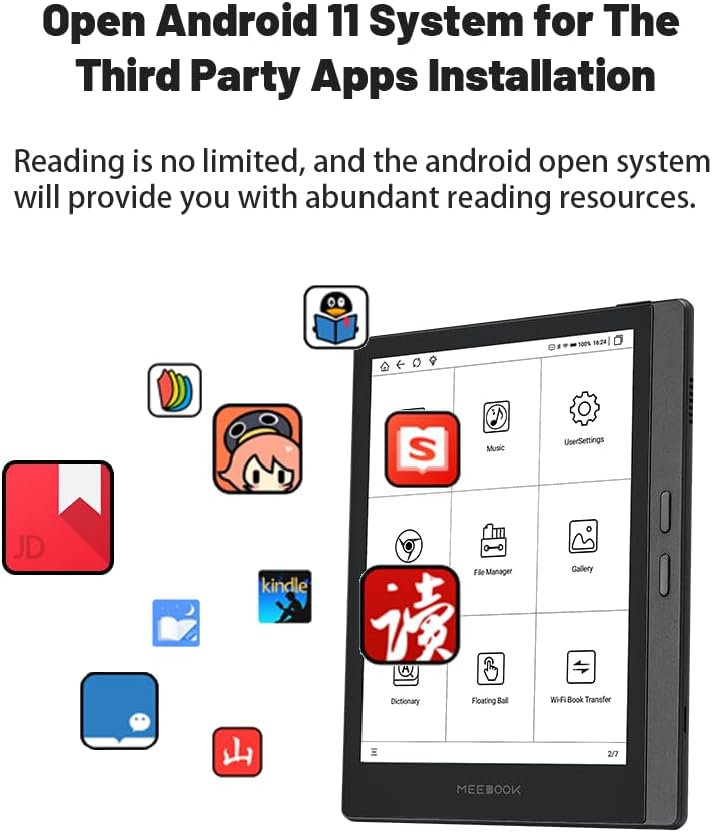 Meebook E-Reader M7 - 6,8" Eink Carta, Android 11 - immagine 8