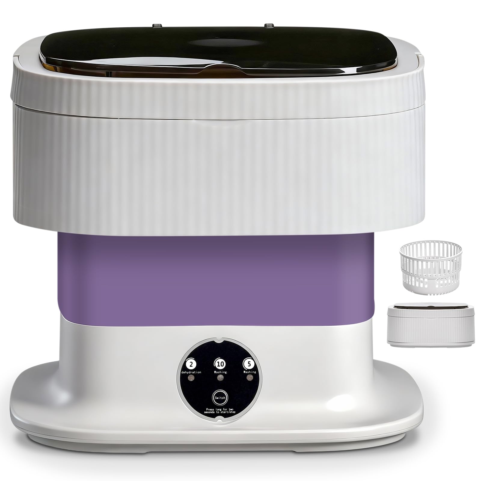 Mini Lavatrice 10L con Cestello Centrifuga Rimovibile