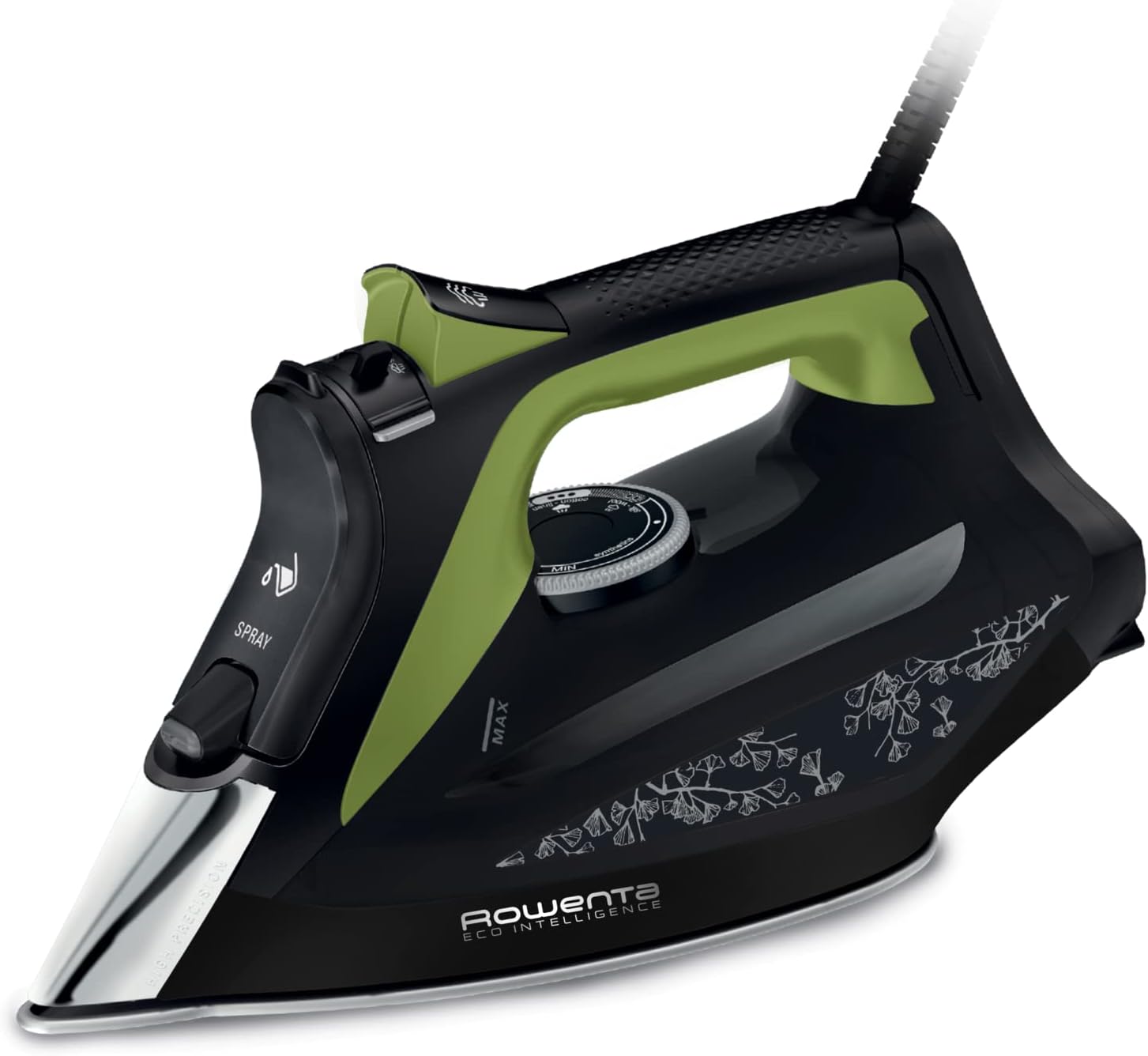 Rowenta DW6330D1 Eco Intelligence Ferro a Vapore, Nero/Verde - immagine 1