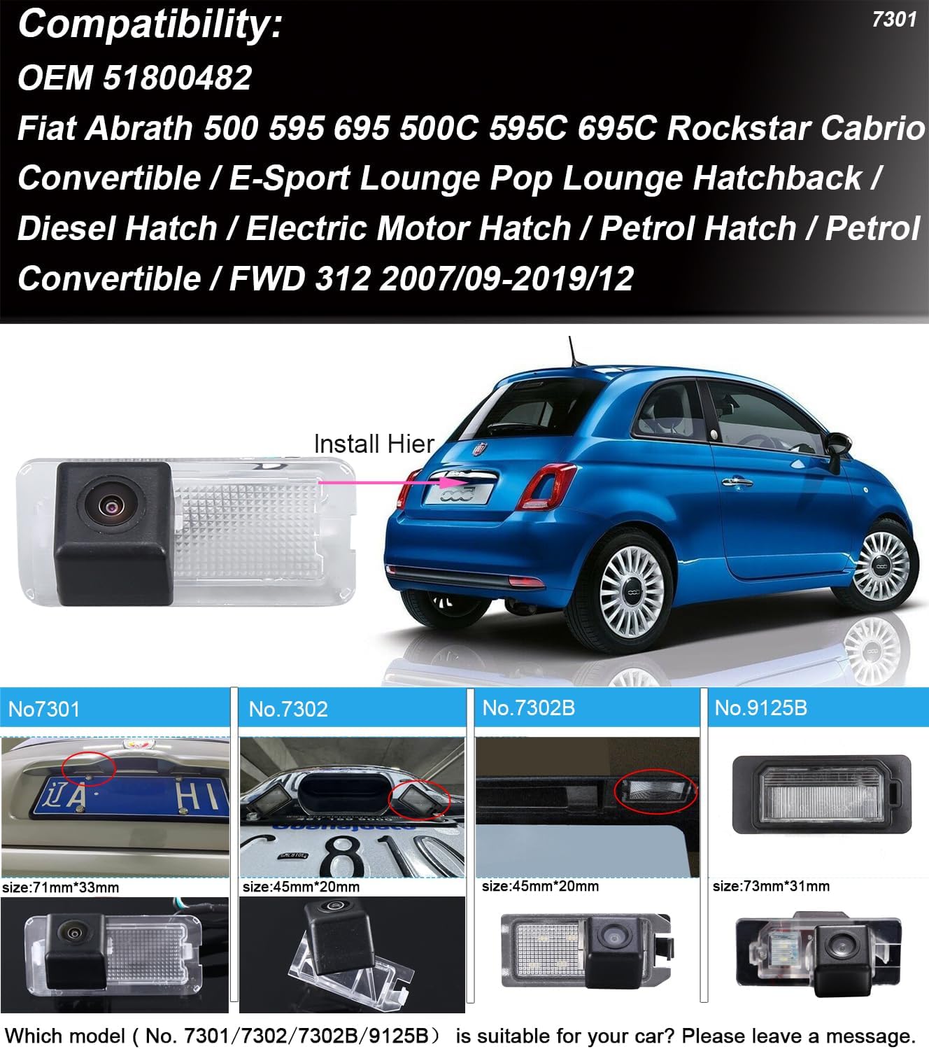 Berlingan Telecamera Auto Retromarcia CCD - immagine 2