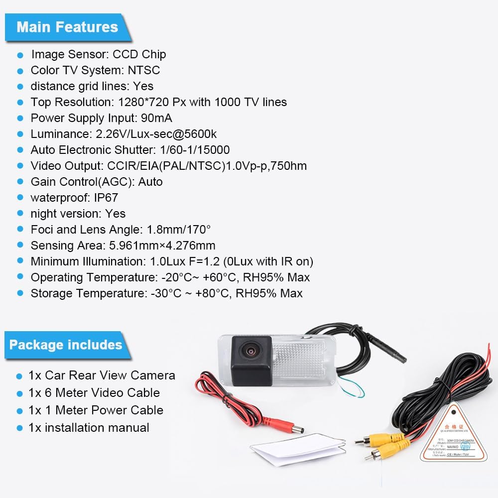 Berlingan Telecamera Auto Retromarcia CCD - immagine 8