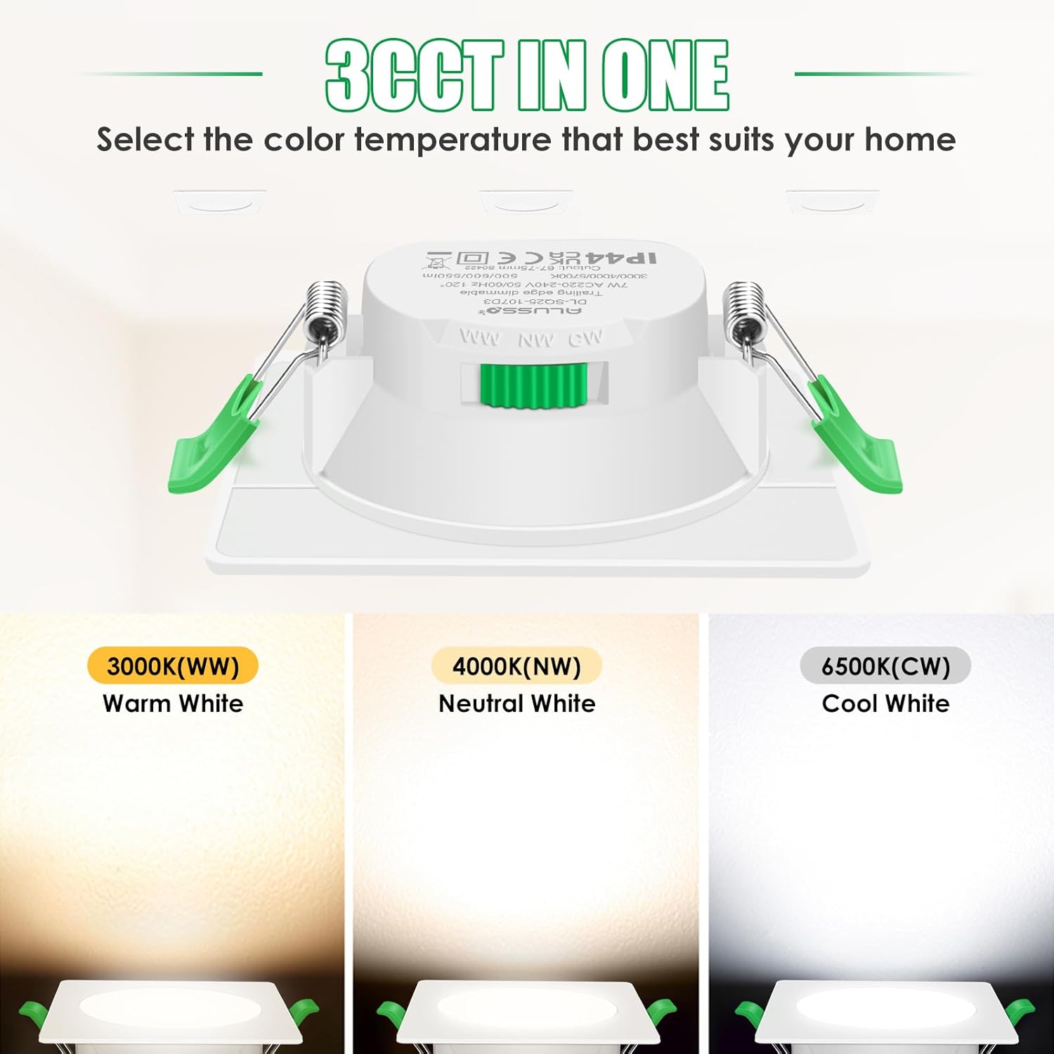 Alusso Faretti LED da Incasso Dimmerabili 7W IP44, Set 12 - immagine 3