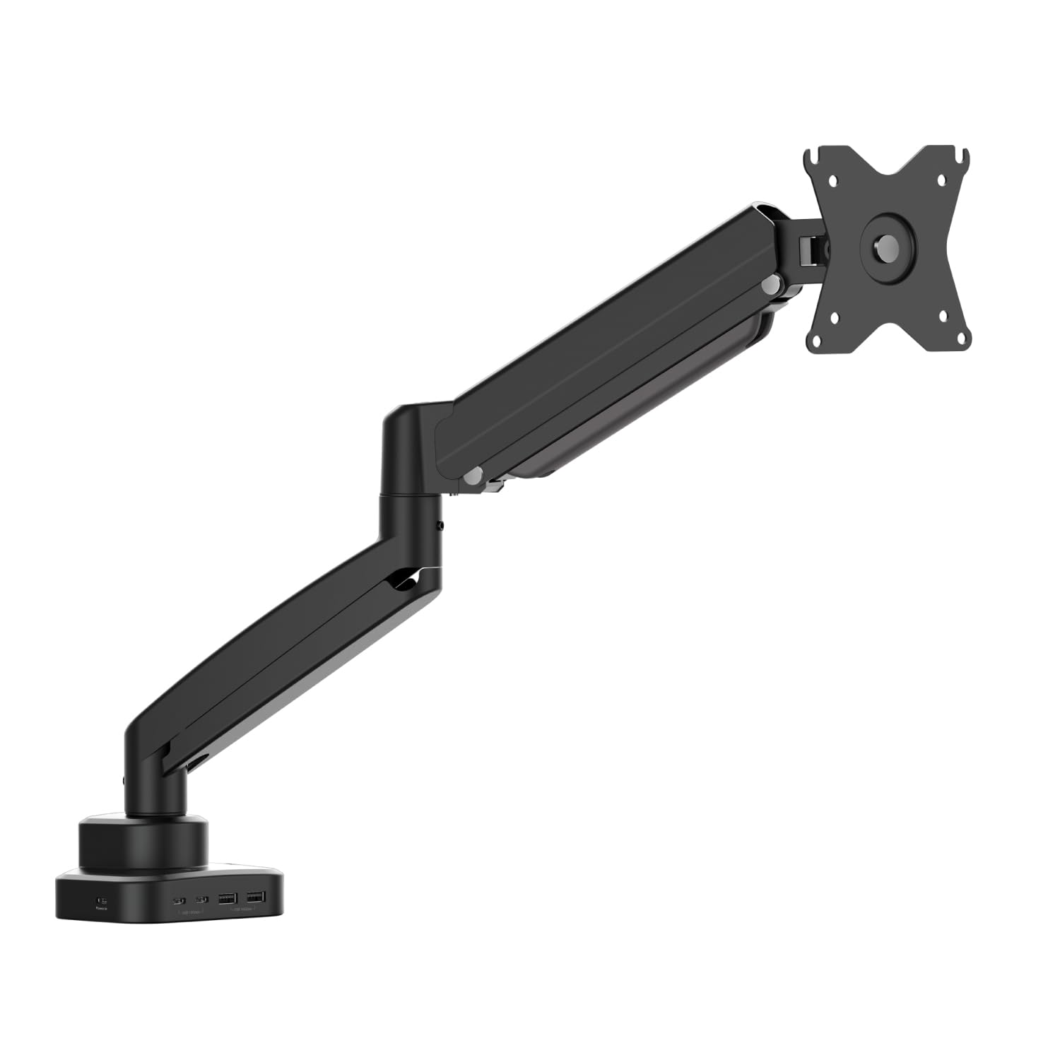 j5create Supporto per monitor con docking station 6-in-1, braccio per monitor regolabile con molla a gas per schermi da 17 a 32 pollici, per impostare comodamente l'angolo ottimale (JTSA301)