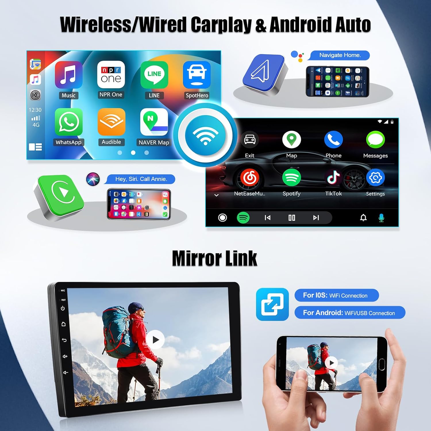Sixwin Autoradio Android 13 9" per BMW 3er E46 2+64G - immagine 5