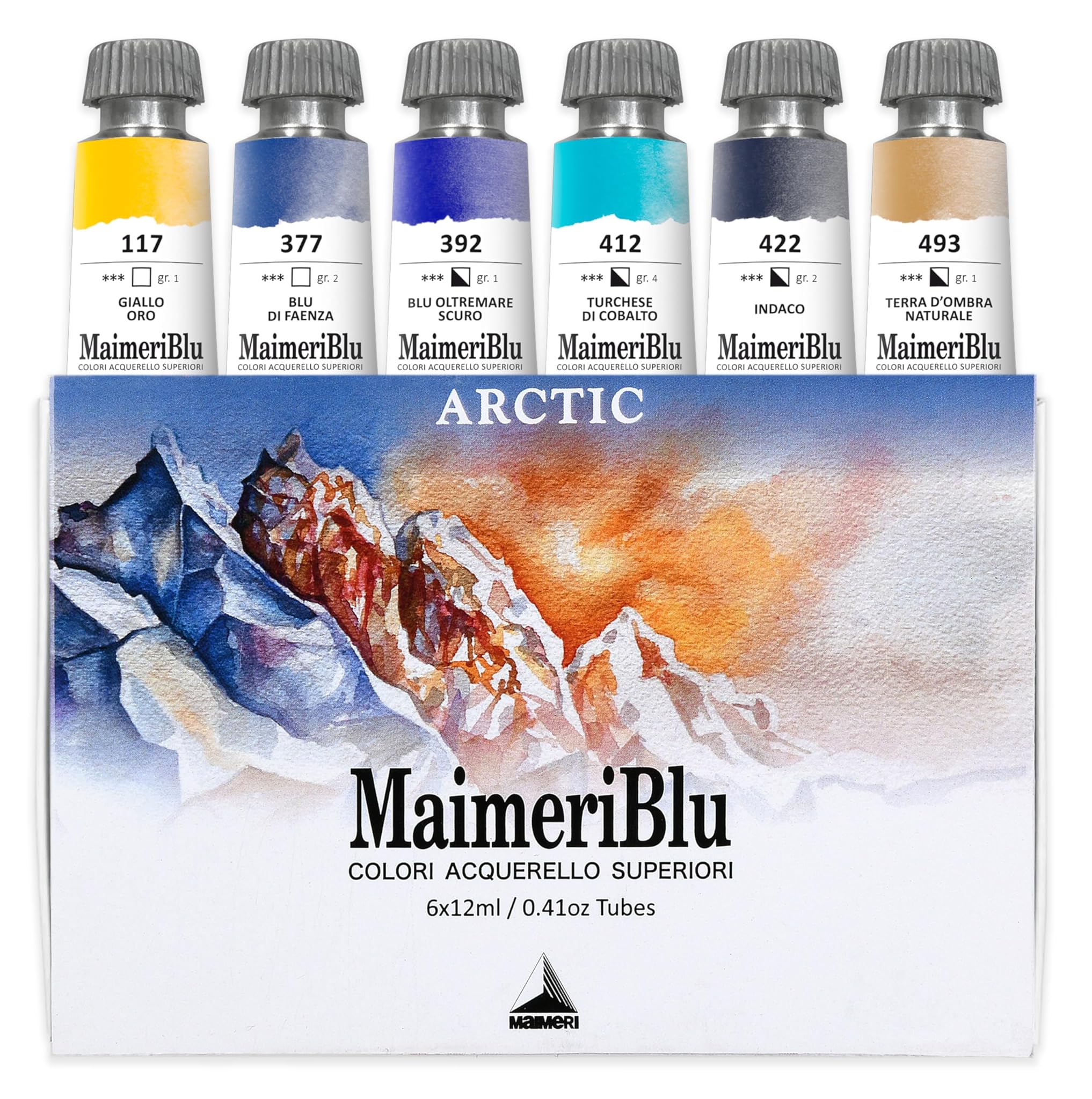 Maimeri BLU - Acquerelli Belle Arti, Set Artico 6x12ml