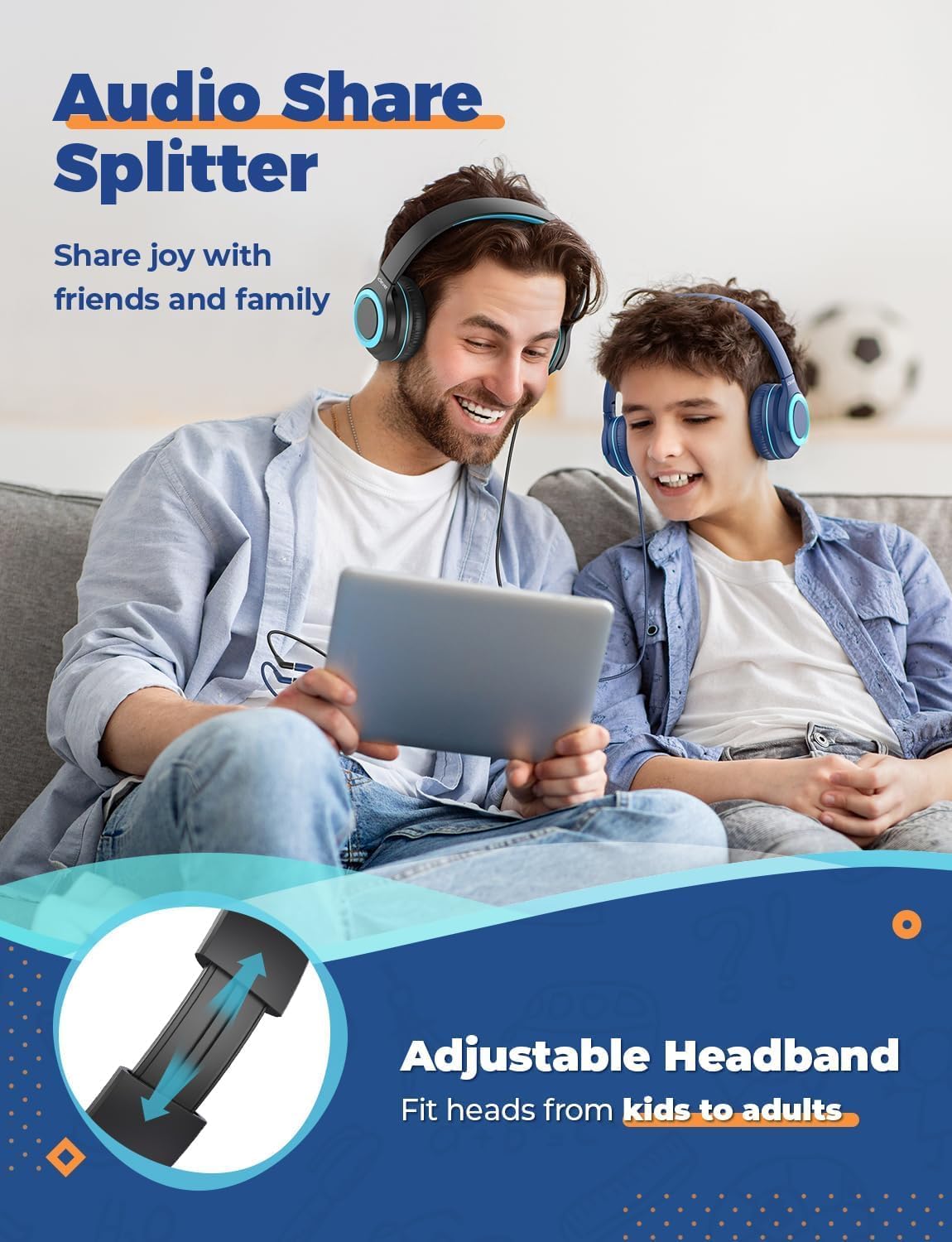 Iclever Cuffie per Bambini Wired (2 Pezzi) - immagine 2