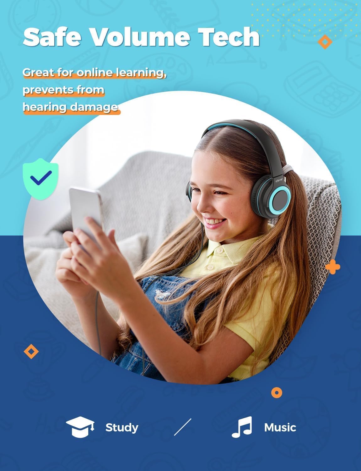 Iclever Cuffie per Bambini Wired (2 Pezzi) - immagine 3