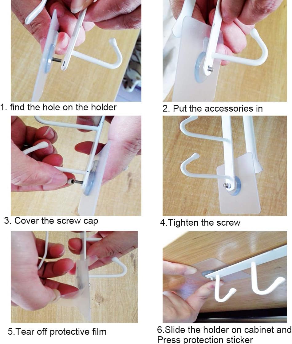 2 Ganci Mug per Tazze e Bicchieri, Bianco - immagine 7