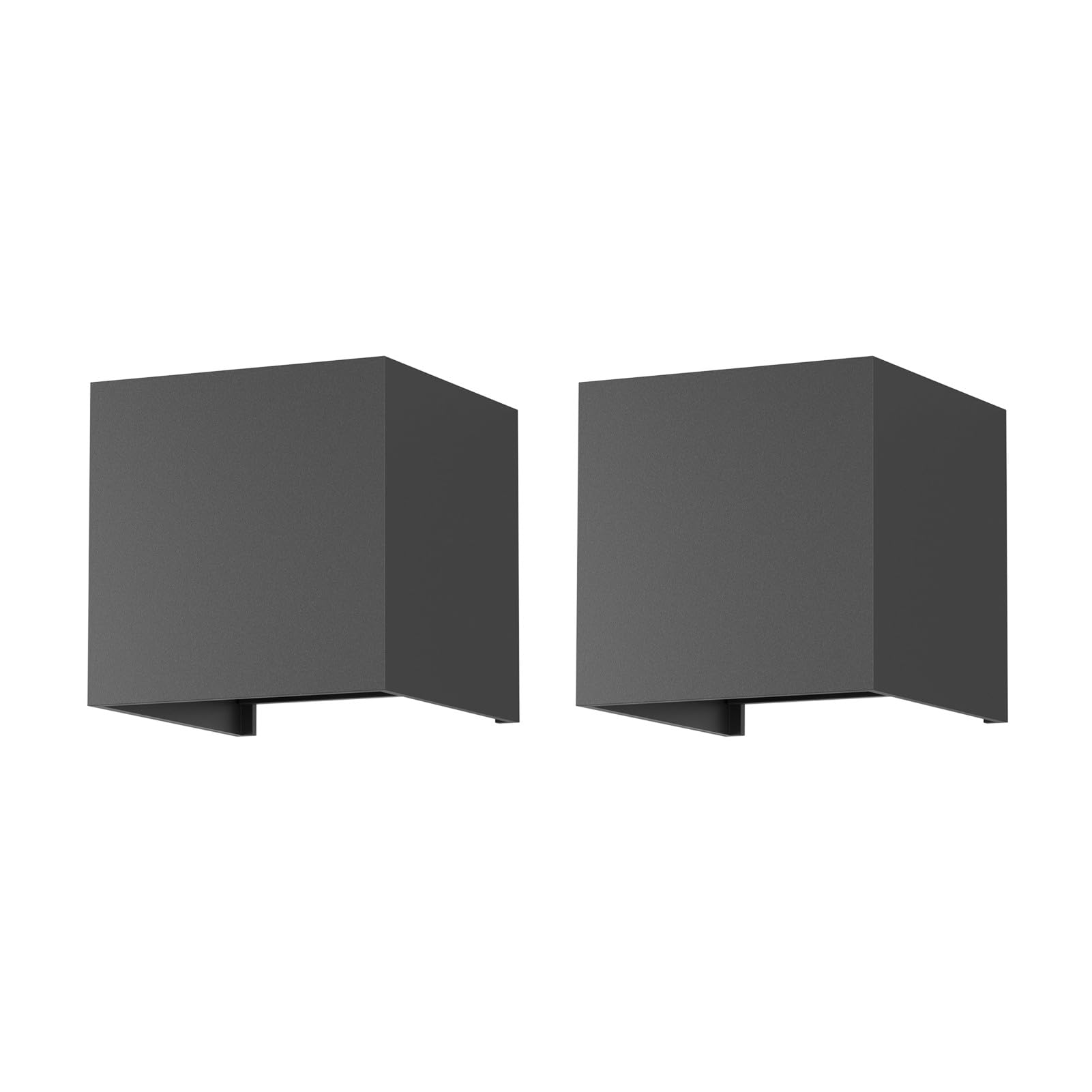 Klighten 2 Pezzi Applique da Parete 12W 4000K, Grigio Scuro