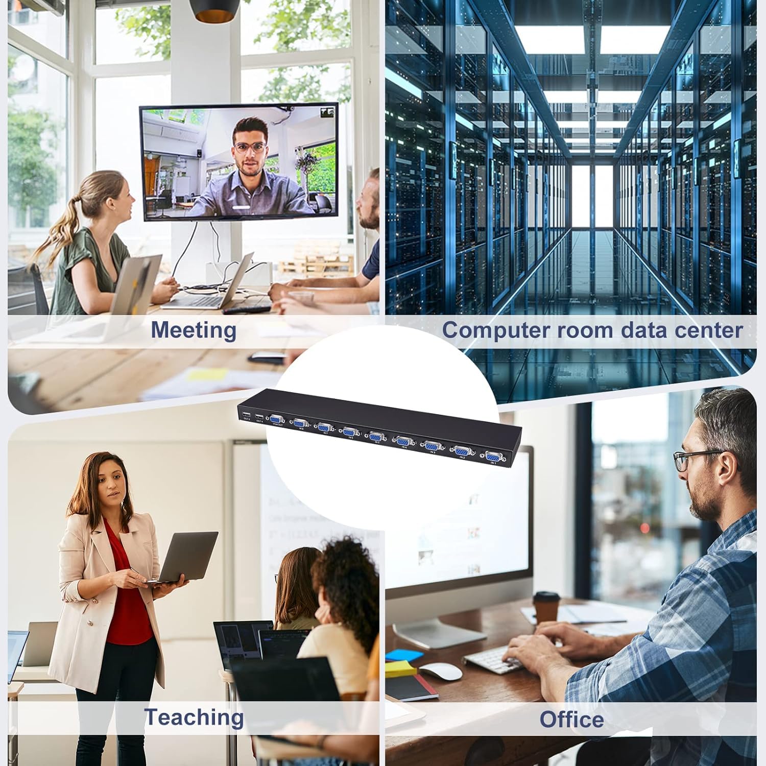 Switch VGA KVM 8 Porte per 8 Computer e 3 Dispositivi USB - immagine 6